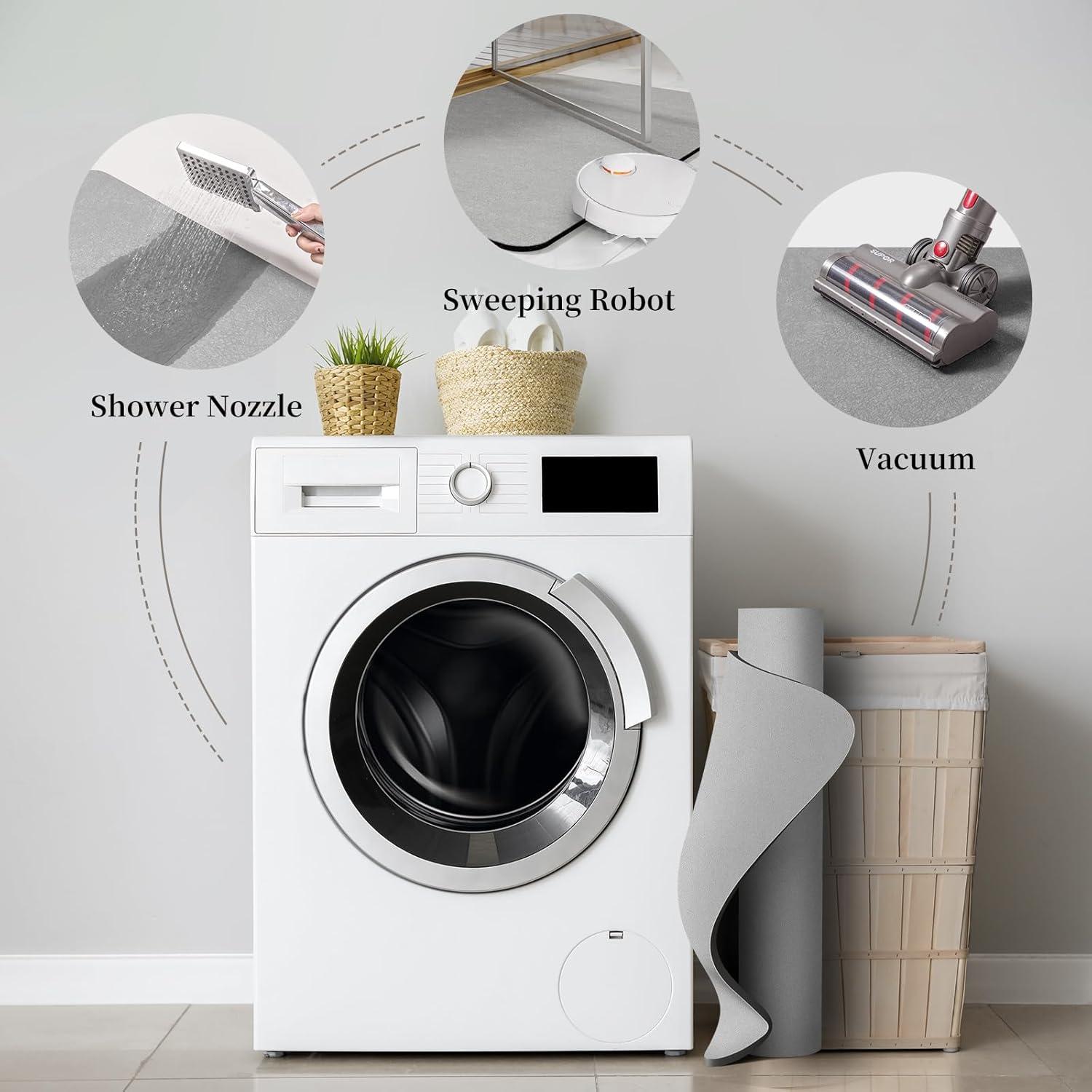 Alfombrilla de baño Earcu 61x43 cm Antideslizante Gris