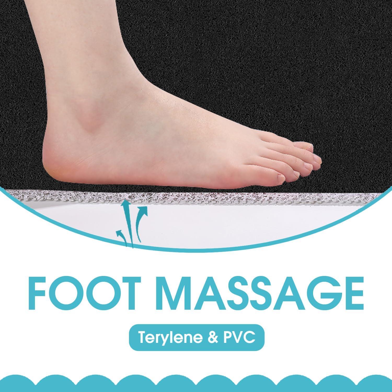 Alfombra de Ducha Antideslizante LXXHZZ 58x58cm Negra