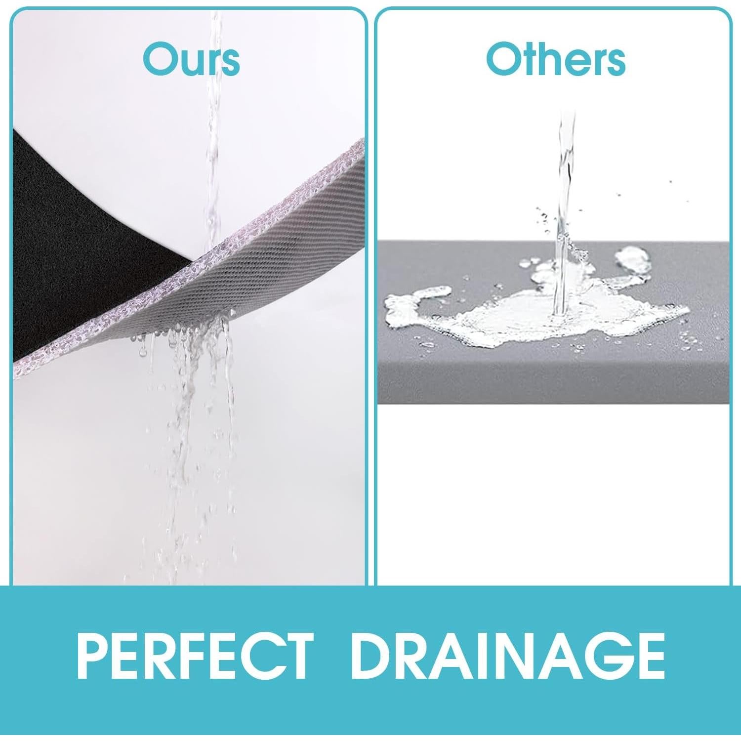 Alfombra de Ducha Antideslizante LXXHZZ 58x58cm Negra