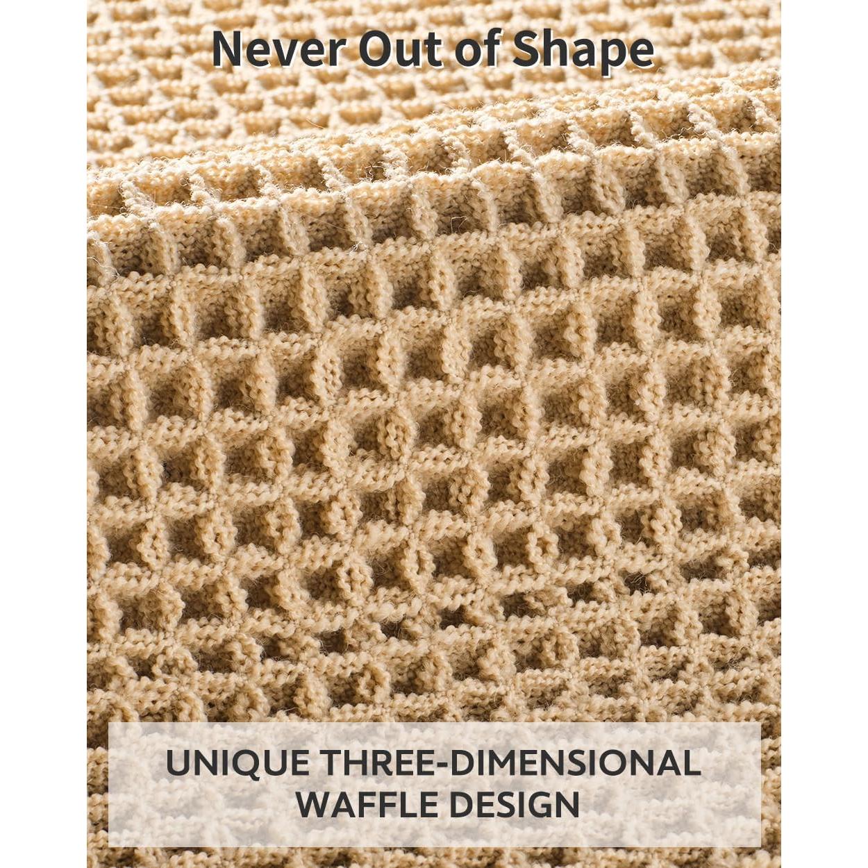 Alfombra de Baño Antideslizante tchdio Waffle 45x76 cm Marrón