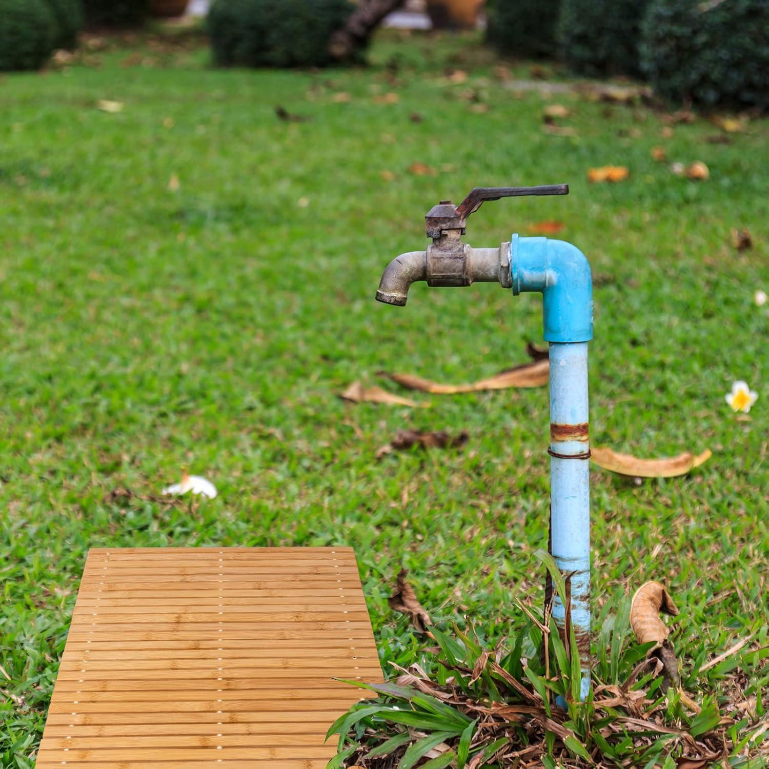 Alfombra de Baño Fovlaurs de Bambú Natural 40x60 cm Antideslizante