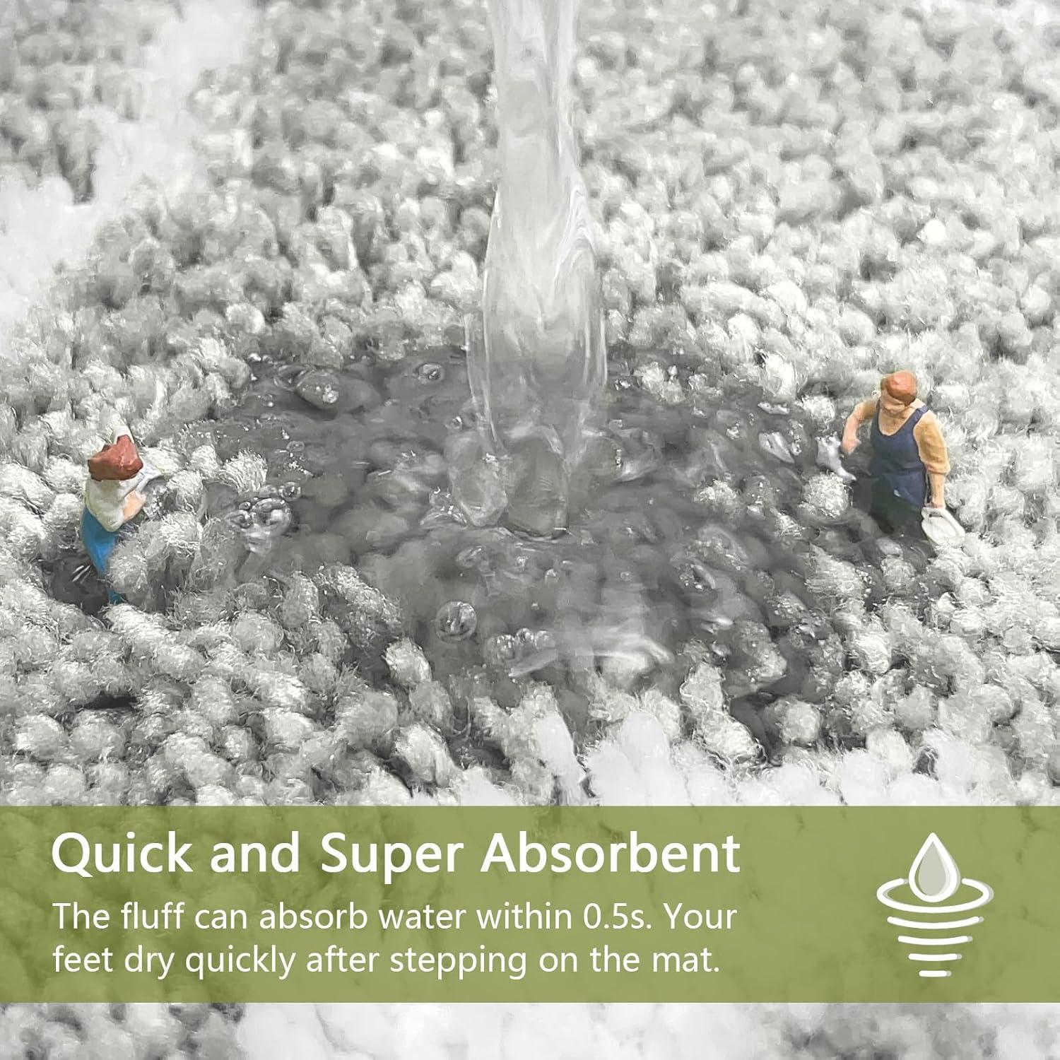 Alfombra de Baño Antideslizante Homantic 40x60 cm Gris