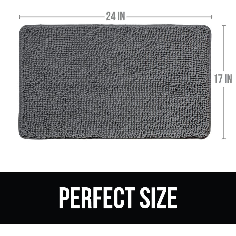 Alfombra de Baño KANGAROO Chenille Gris 43x61 cm Lavable