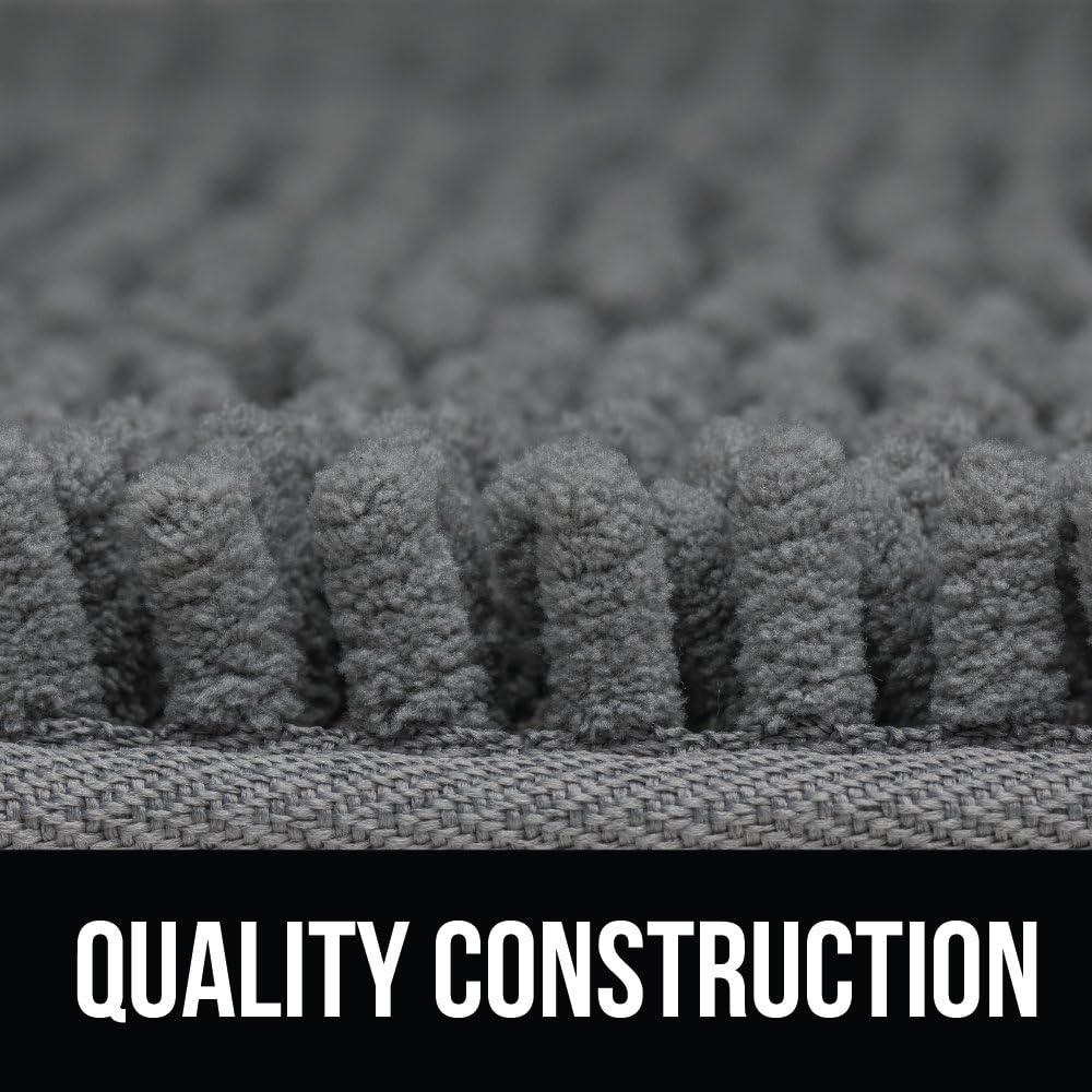 Alfombra de Baño KANGAROO Chenille Gris 43x61 cm Lavable