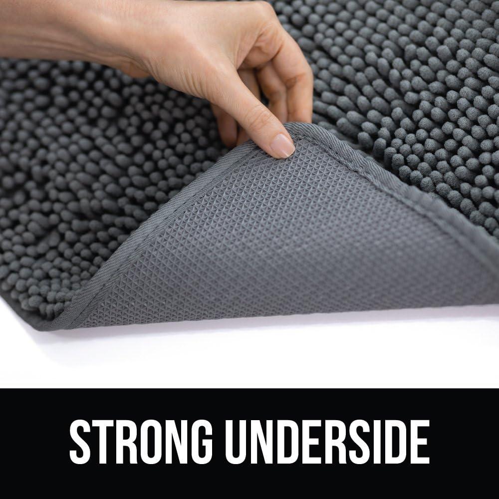 Alfombra de Baño KANGAROO Chenille Gris 43x61 cm Lavable