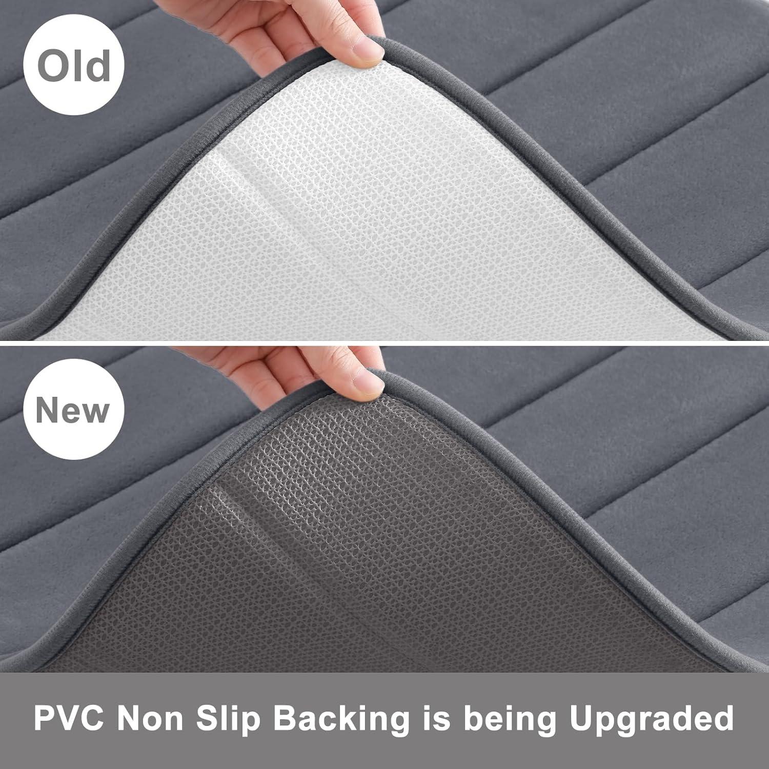 Juego de Alfombrillas de Baño Buganda 2 Piezas Gris Oscuro