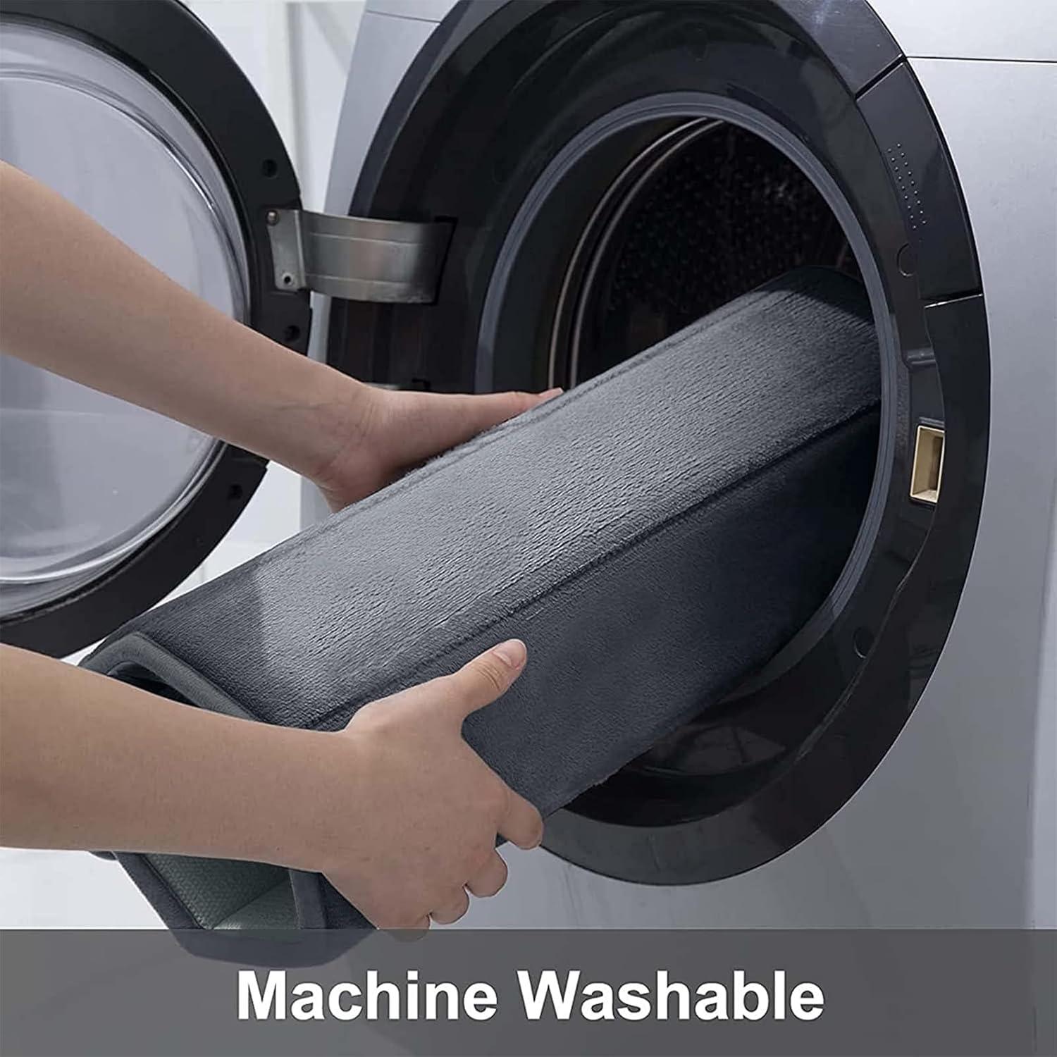 Juego de Alfombrillas de Baño Buganda 2 Piezas Gris Oscuro