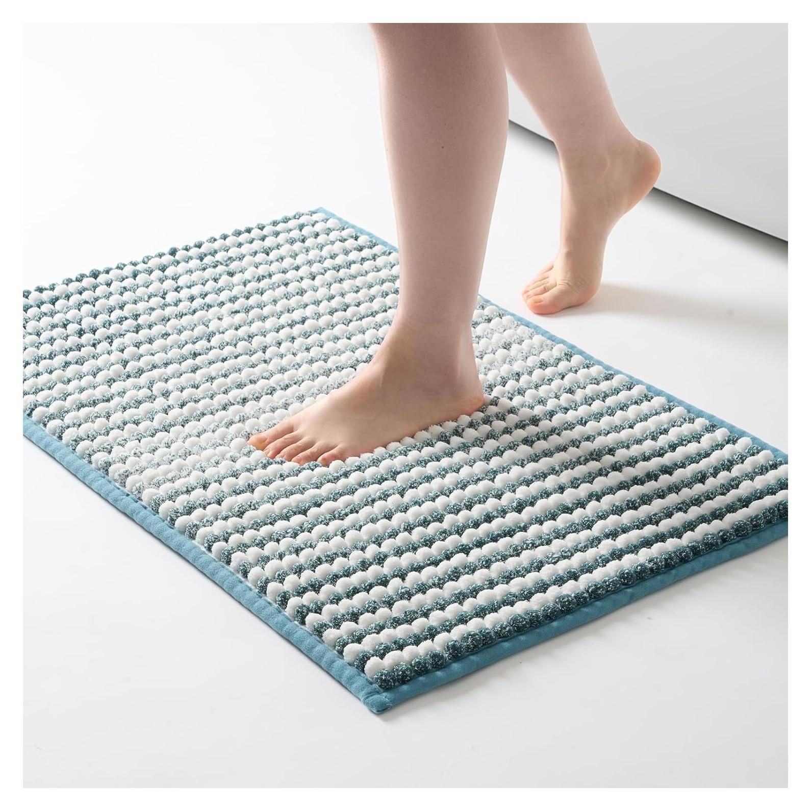 Alfombra de Baño FRESHMINT Chenille Ombre 81.3x50.8cm Azul Aqua