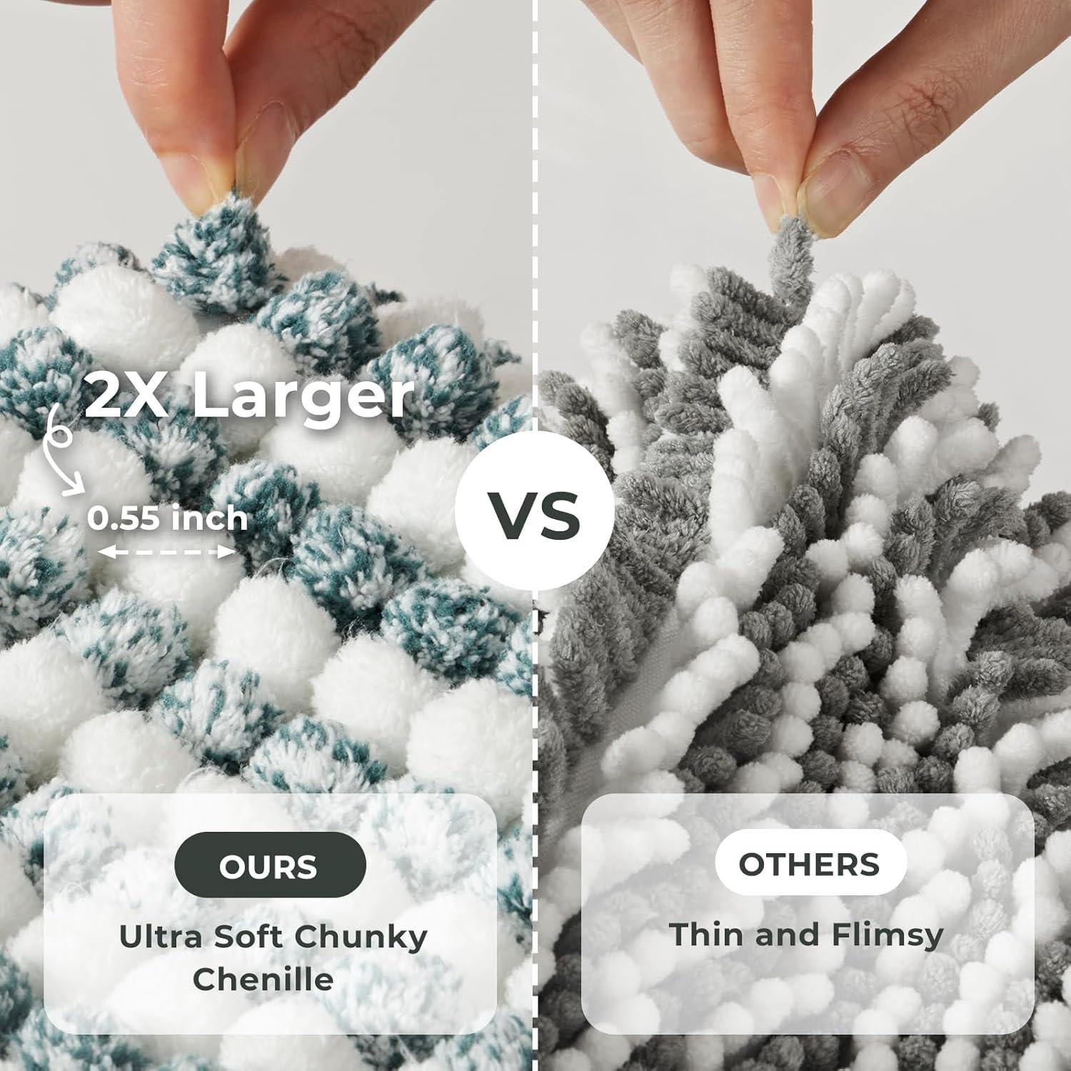 Alfombra de Baño FRESHMINT Chenille Ombre 81.3x50.8cm Azul Aqua