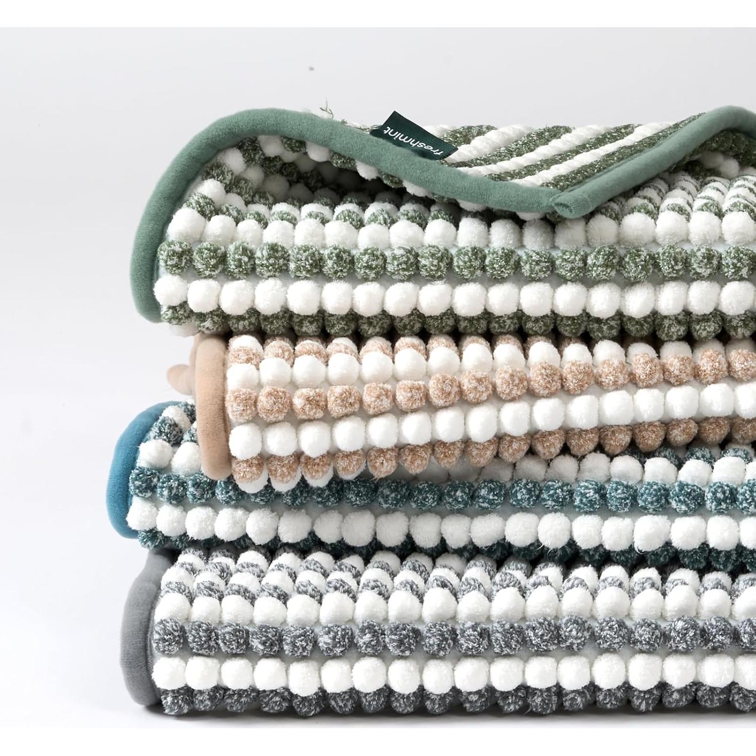 Alfombra de Baño FRESHMINT Chenille Ombre 81.3x50.8cm Azul Aqua