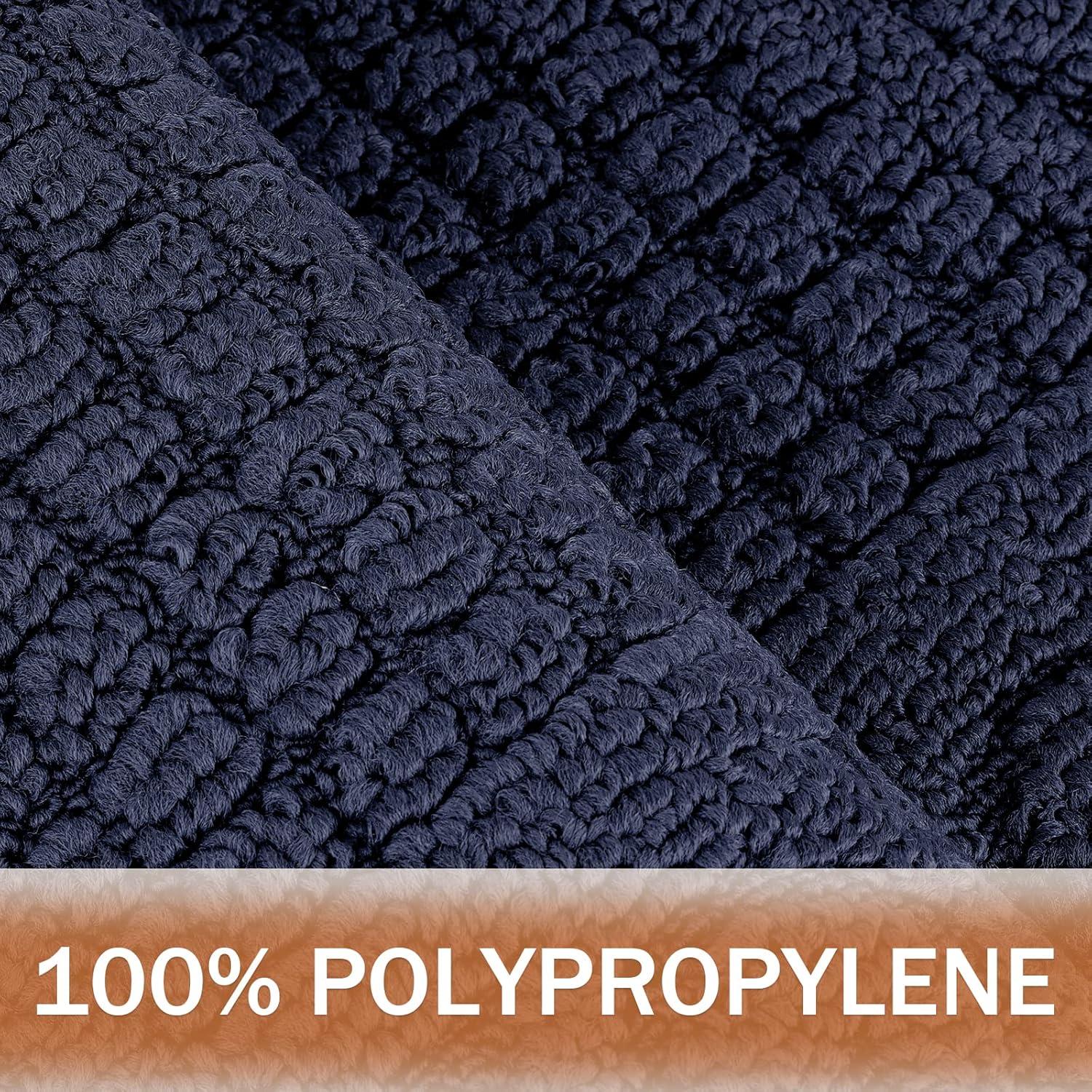 Alfombra de Entrada Antideslizante Echaprey Redonda 0.81m Azul