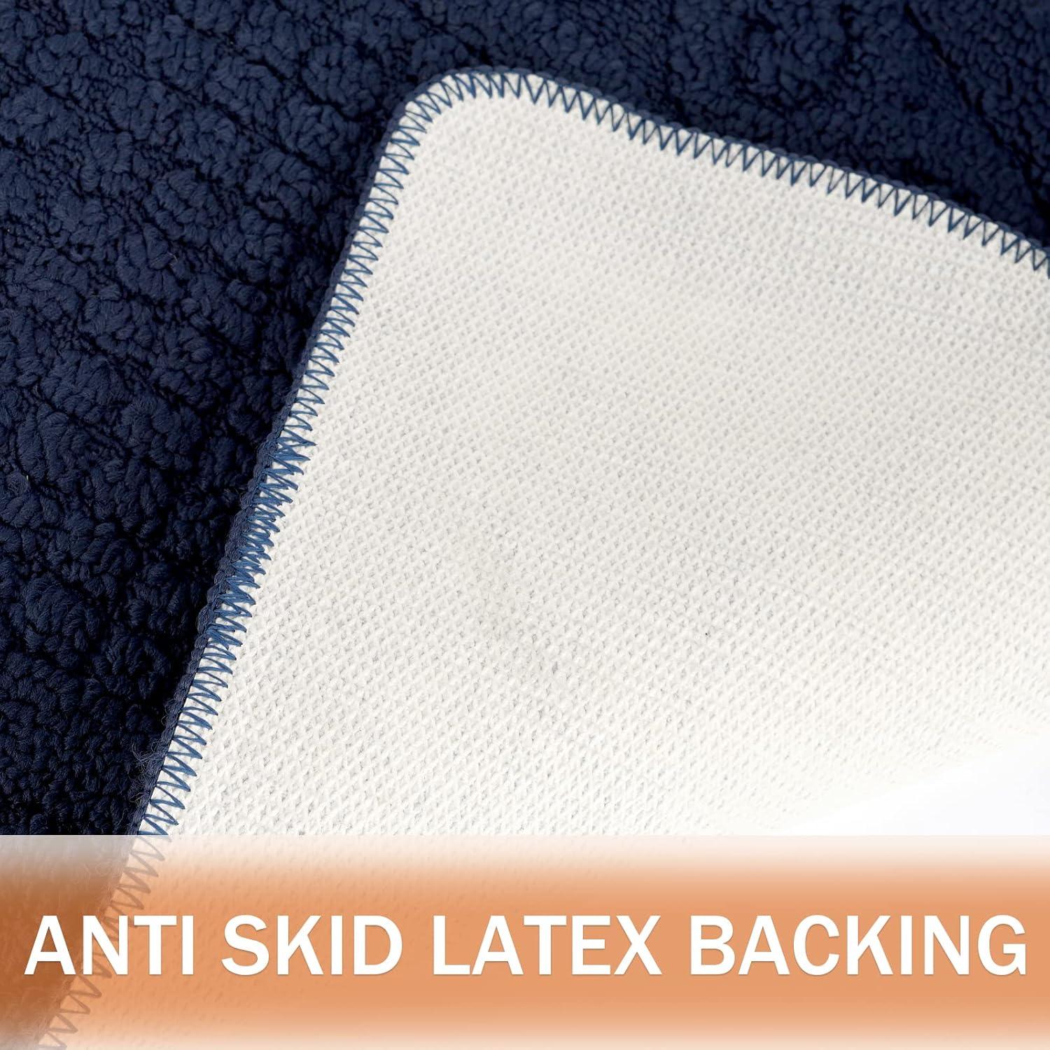 Alfombra de Entrada Antideslizante Echaprey Redonda 0.81m Azul