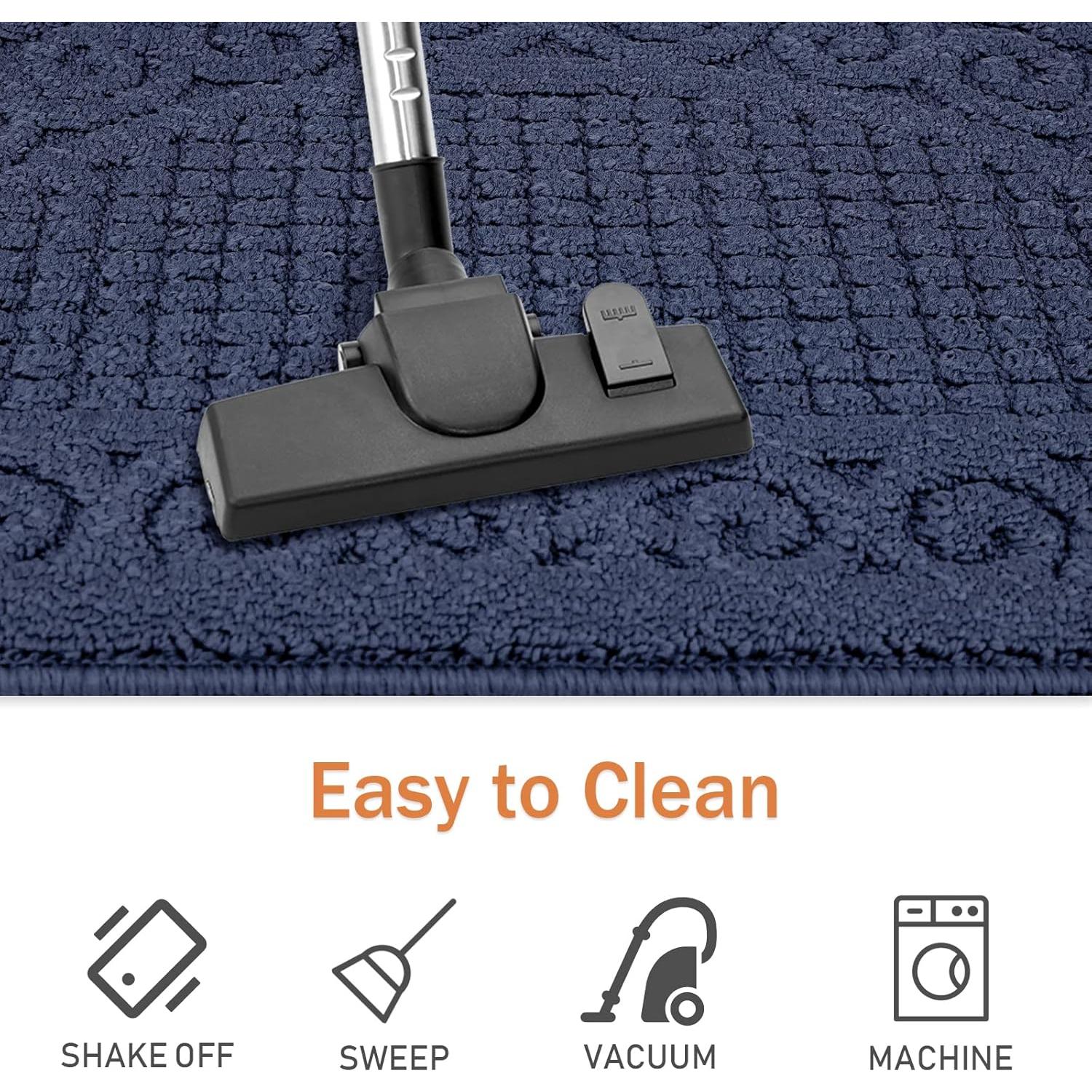 Alfombra de Entrada Antideslizante Echaprey Redonda 0.81m Azul