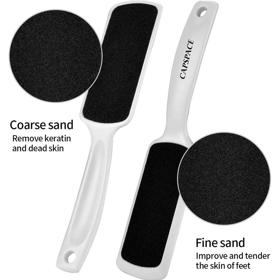 Raspador de pies Capspace - Lima de doble cara, 4 unidades