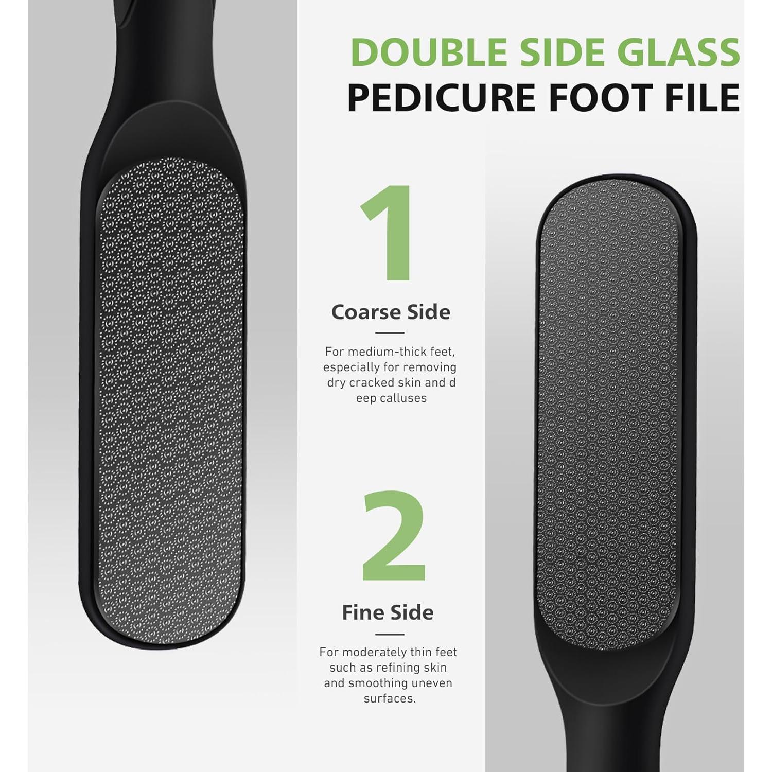 Removedor de Piel Dura BALUCA Nano Glass - Exfoliador de Pies Negro