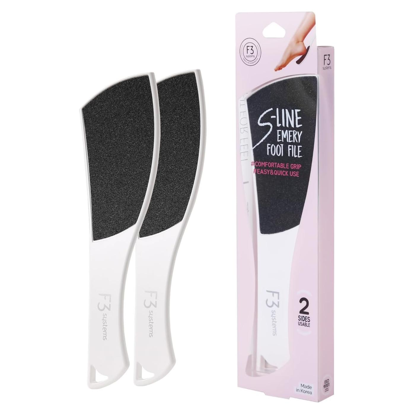 Lima de Pies Doble Cara F3 Systems - Pedicure Efectivo 2 Pcs