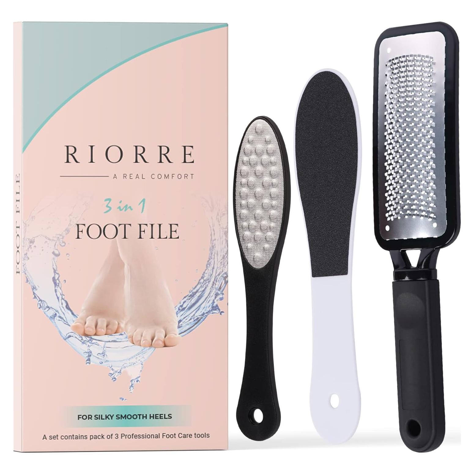 Exfoliador Profesional para Pies Riorre - Paquete de 3 Unidades