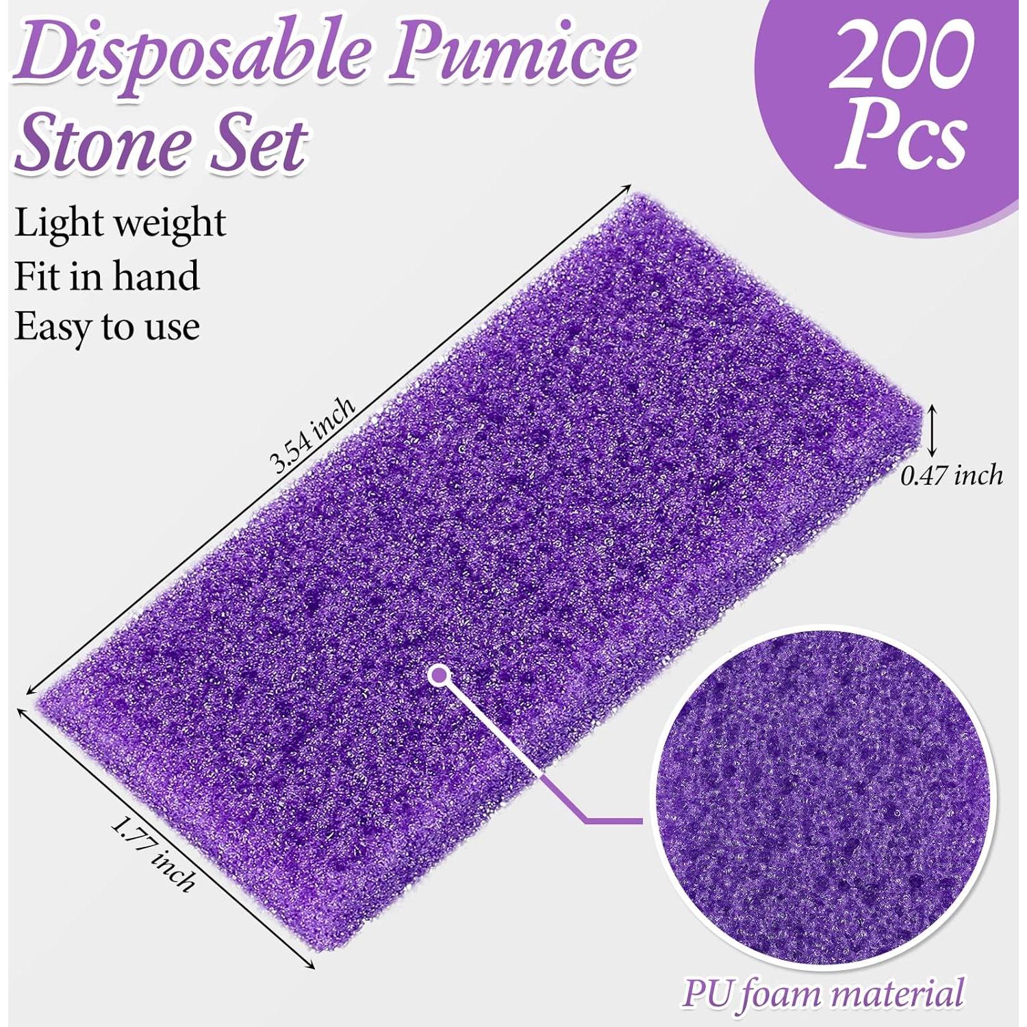 200 Piezas Piedra Pómez Exfoliante para Pies Dunzy 9x4.5cm