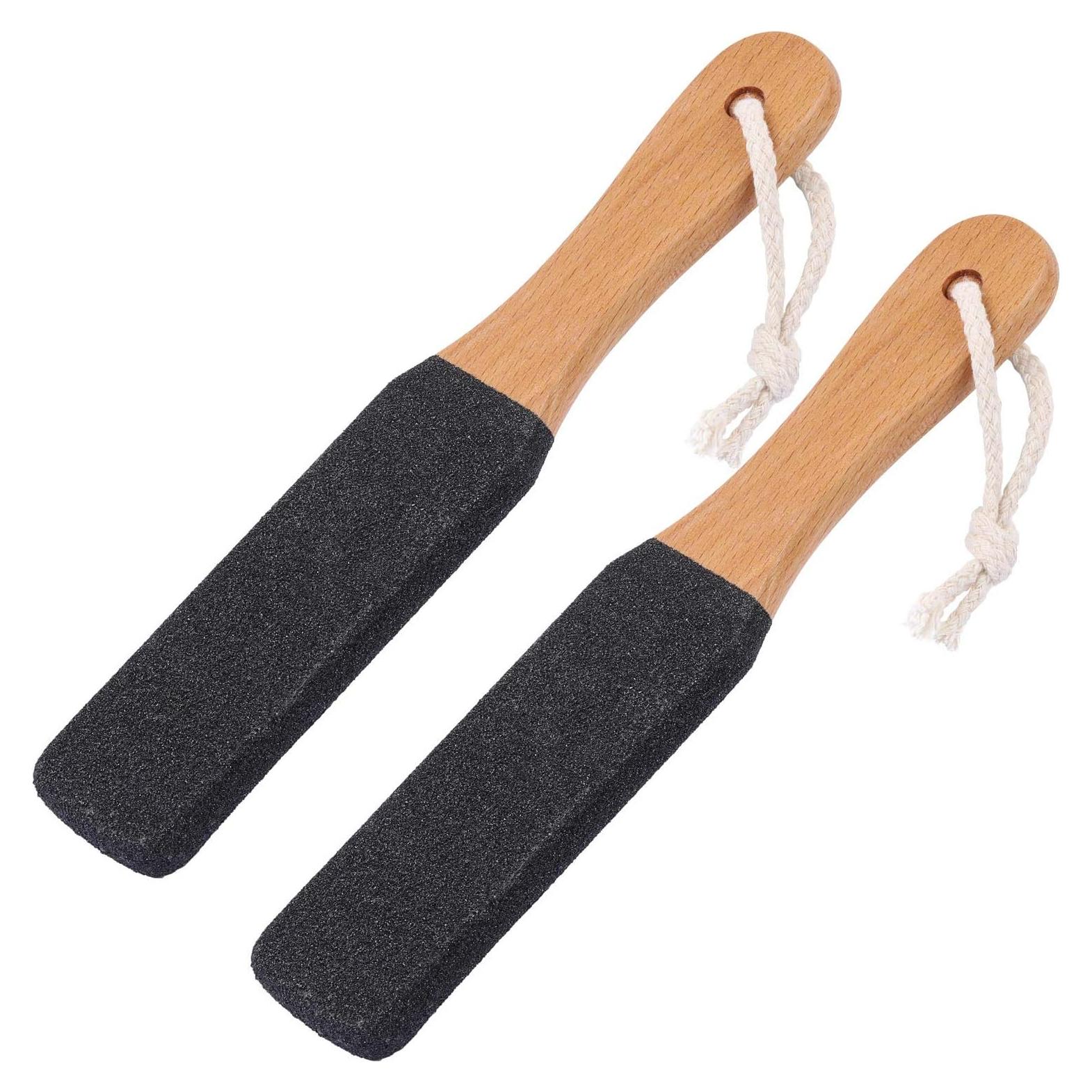 Lima para Pies BTYMS 2 Piezas Removedor de Callos Mango Madera