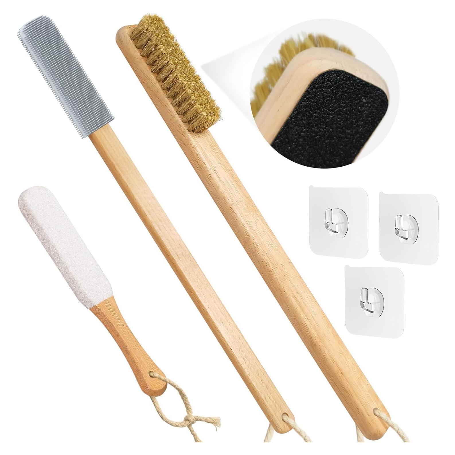 Juego de Cepillos de Limpieza ELFRhino - Ducha y Pies Gris