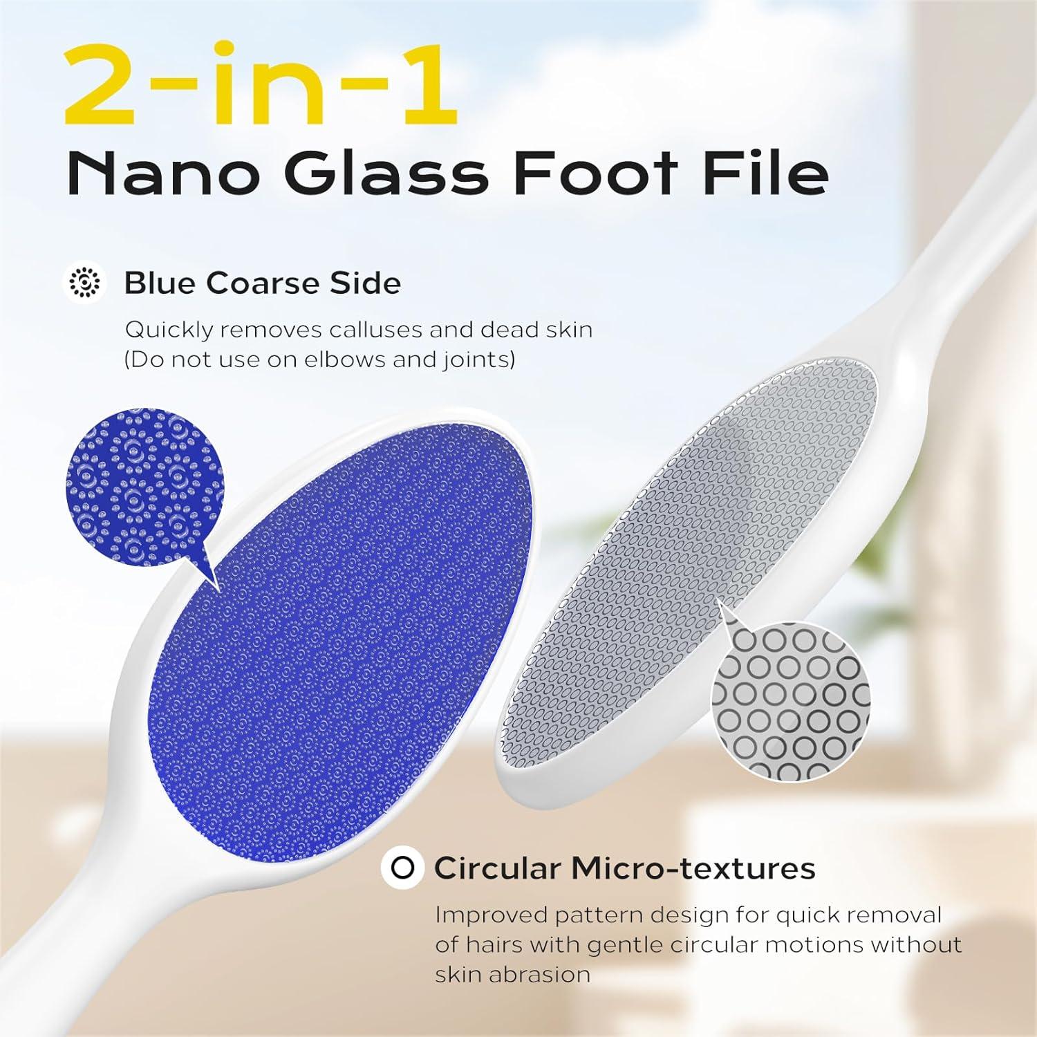 Lima de vidrio nano 2 en 1 para pies Yomanta - Azul