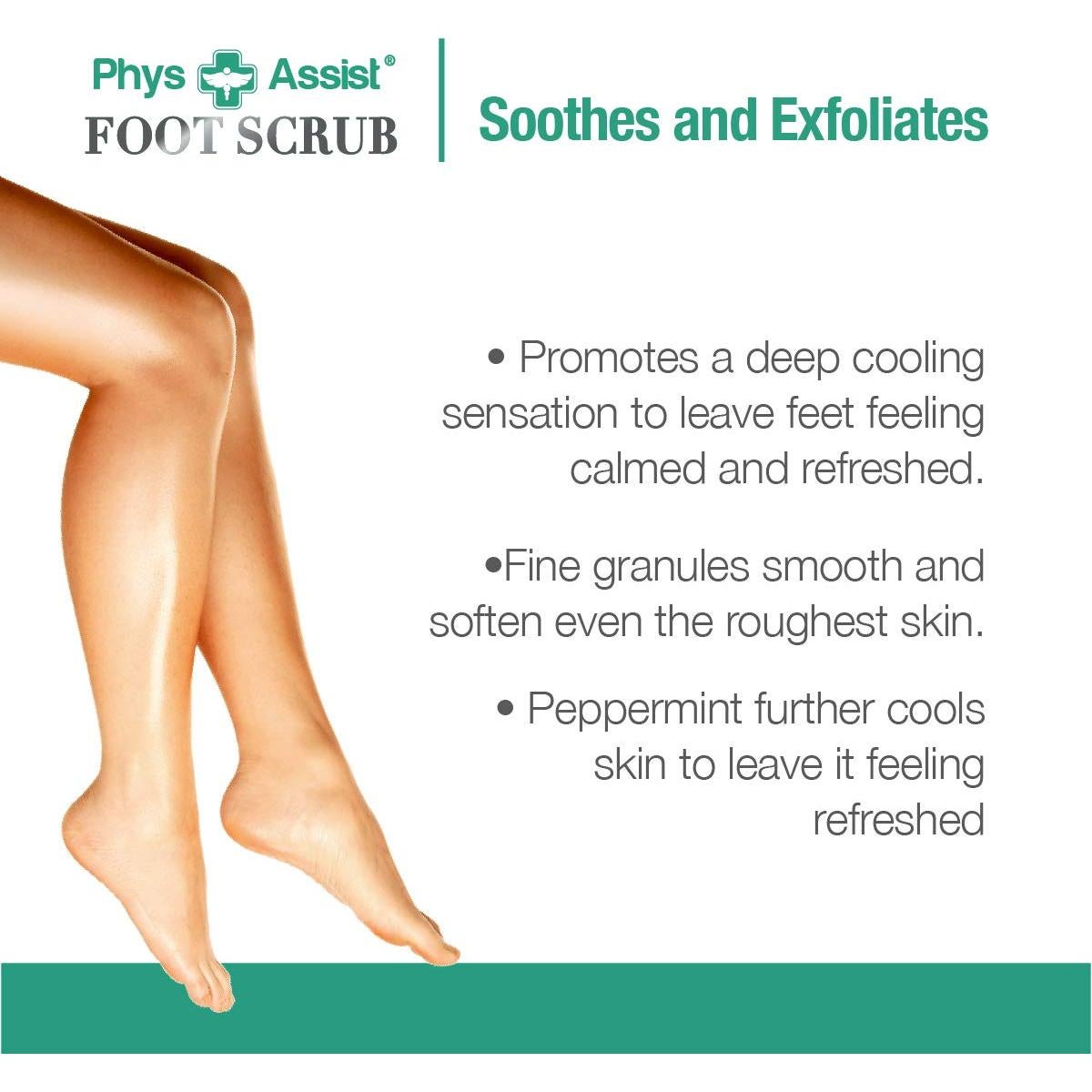 Exfoliante para Pies PhysAssist 227 g - Árbol de Té y Menta