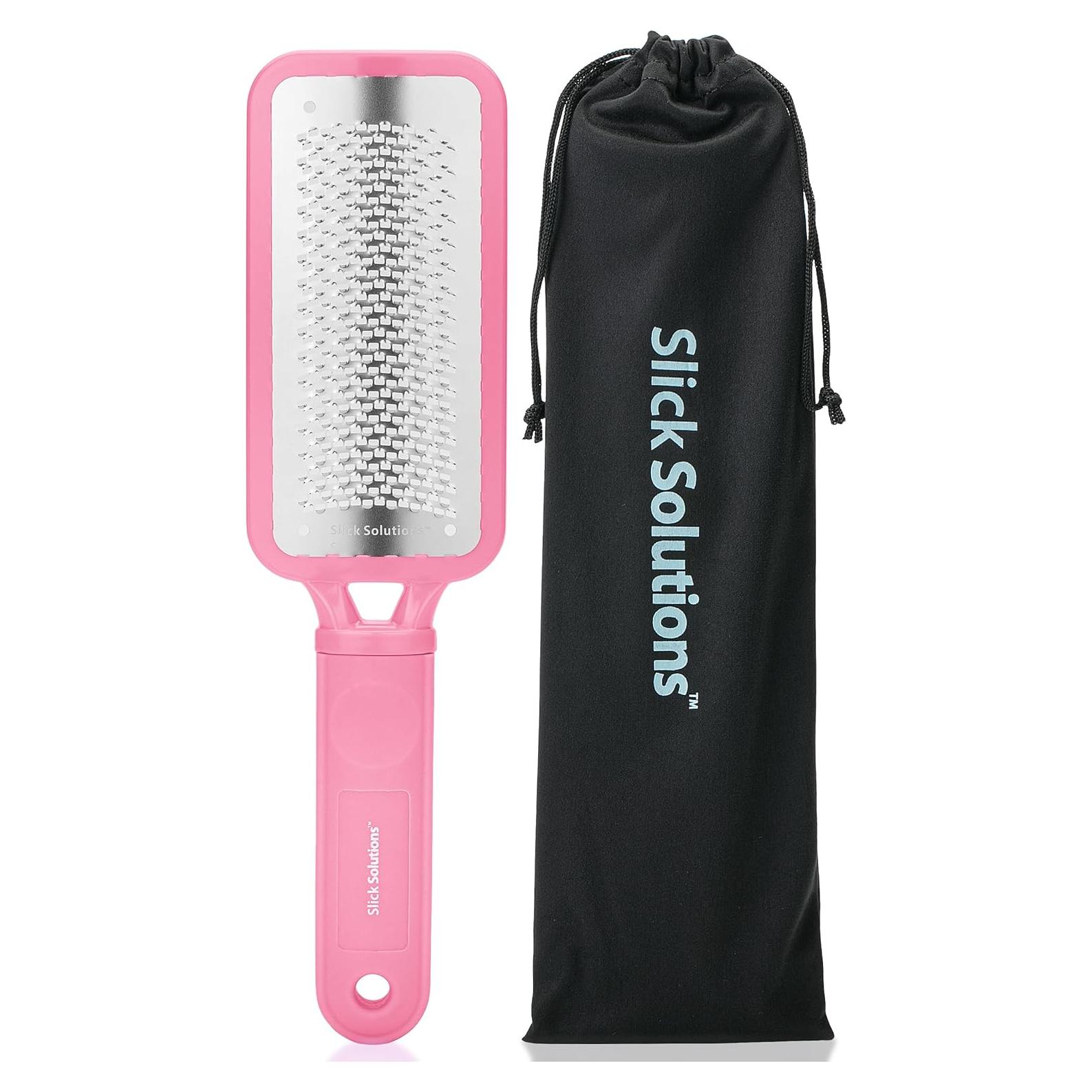 Removedor de Callos Slick Foot File Rosa - Lima de Acero Inoxidable