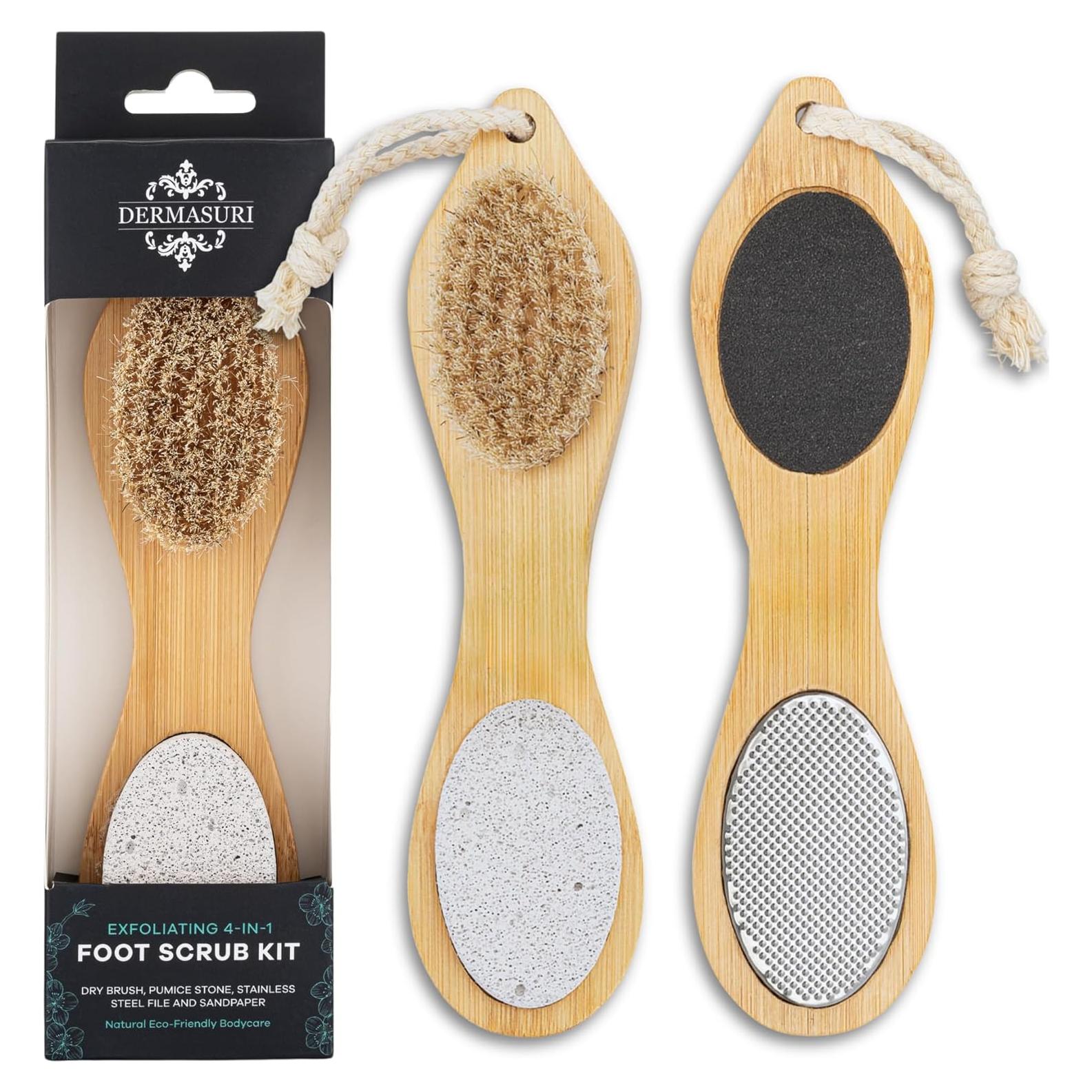 Kit de Exfoliación para Pies Dermasuri 4 en 1 - Cuidado Natural