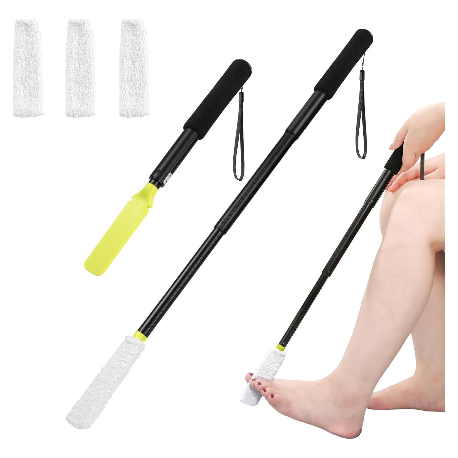 Cepillo Exfoliador de Pies Ajustable Lige 30-61 cm con Cabezas Reemplazables