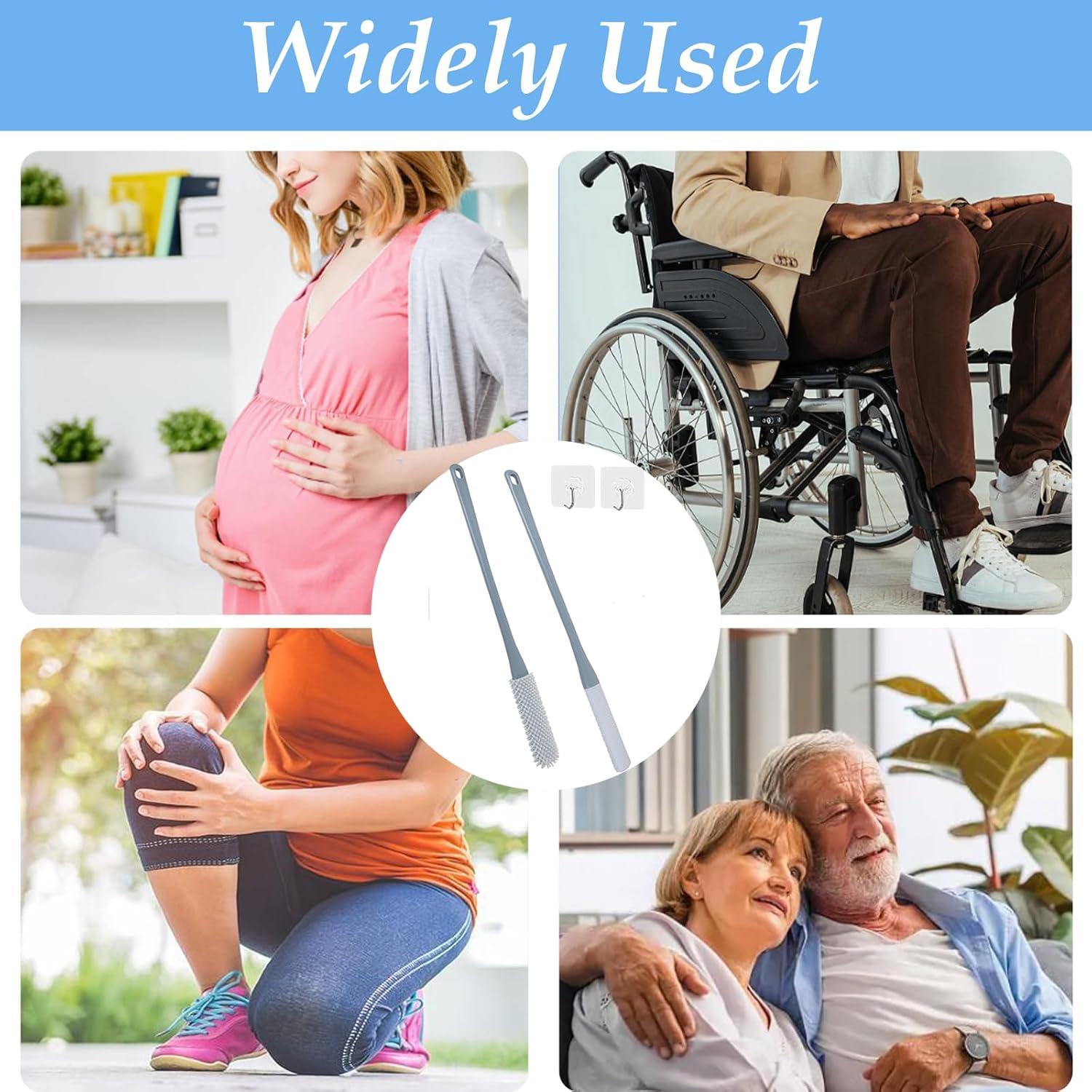 Cepillo para Limpiar Dedos de los Pies Easkite - Mango Largo, Silicona Suave