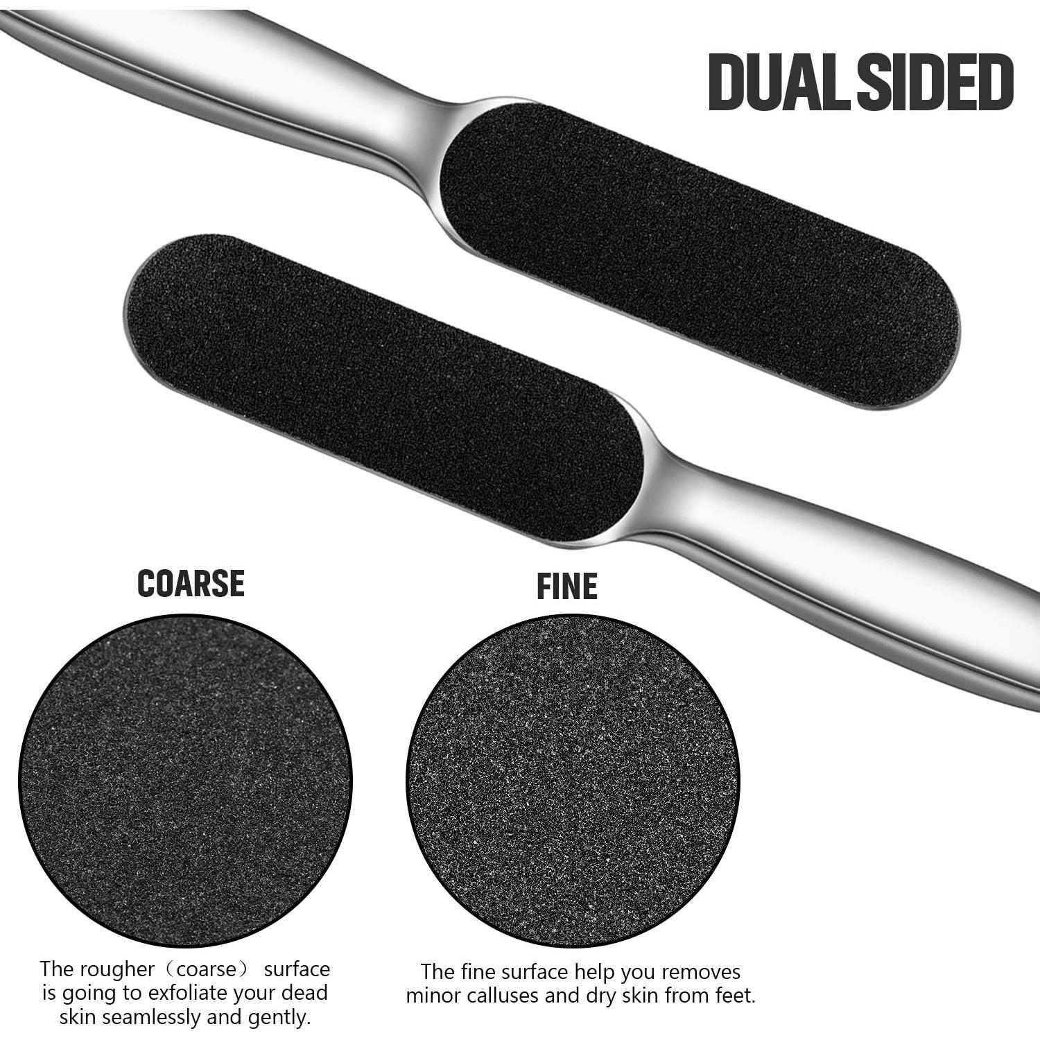 Lima de Pie Mudder Acero Inoxidable 2 Piezas con Almohadillas