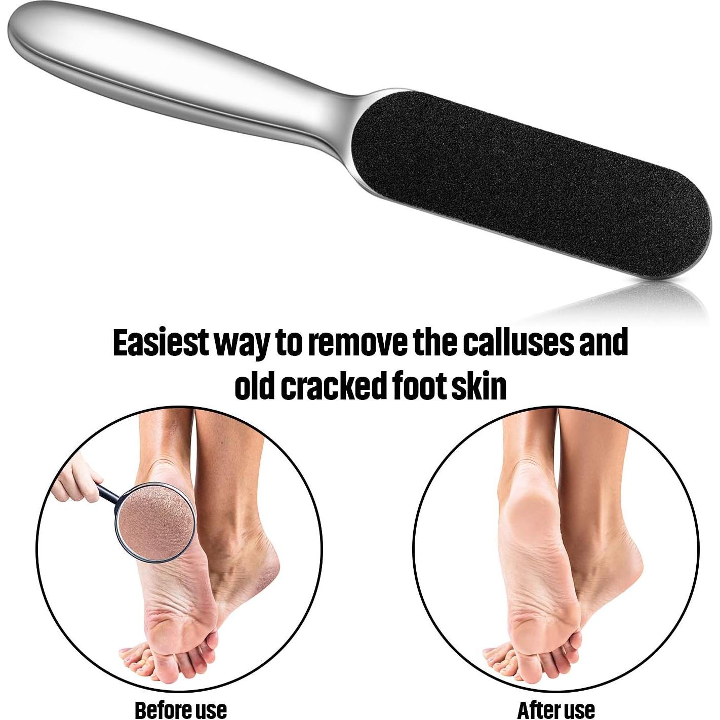 Lima de Pie Mudder Acero Inoxidable 2 Piezas con Almohadillas