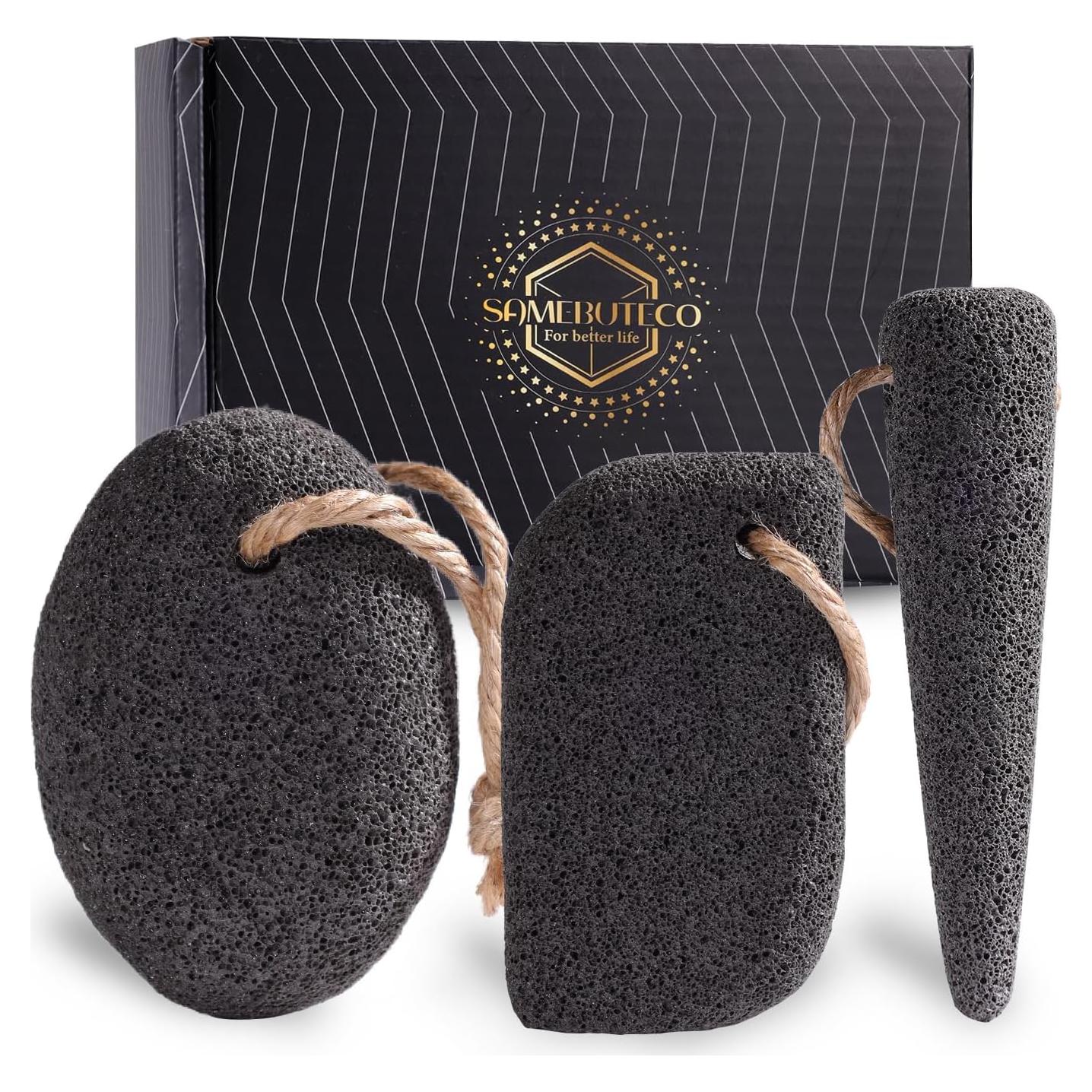 Set de 3 Piedras Pómez Volcánicas SAMEBUTECO para Pies