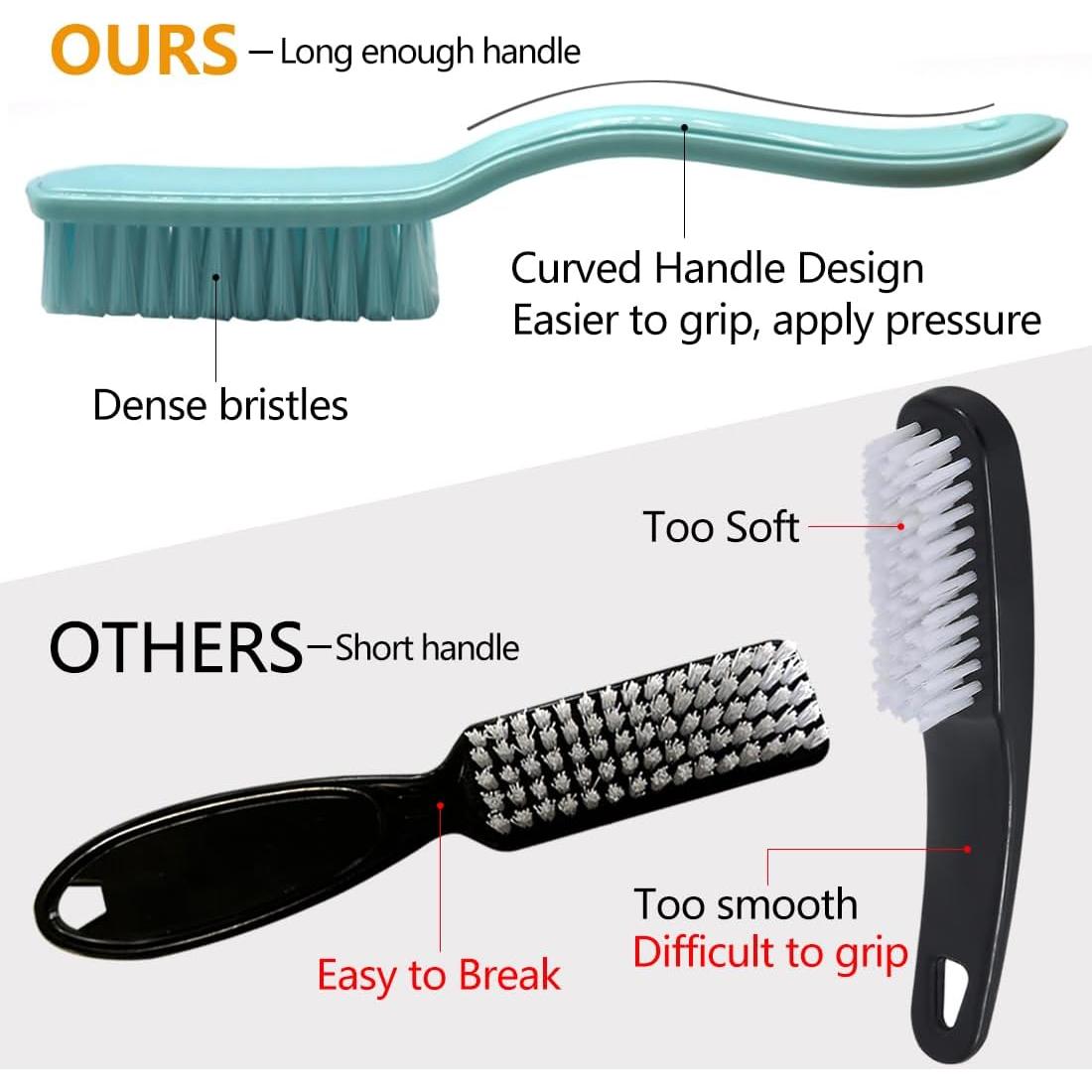 Cepillo de Uñas Multifuncional Xjinmin 4 Pcs Rosa y Azul