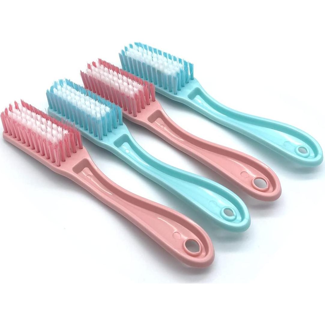 Cepillo de Uñas Multifuncional Xjinmin 4 Pcs Rosa y Azul