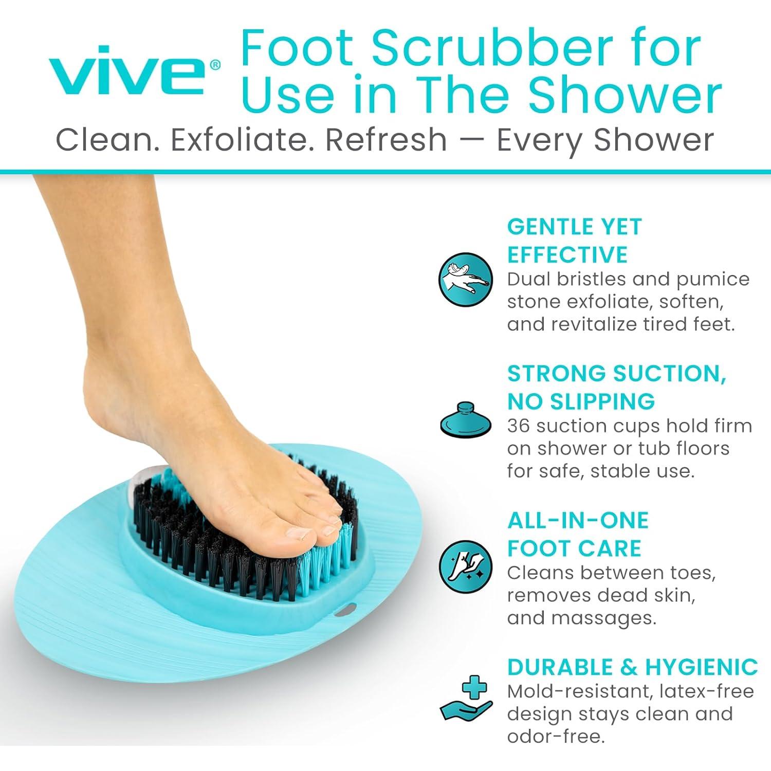 Limpiador de Pies Vive Health con Piedra Pómez y Ventosas