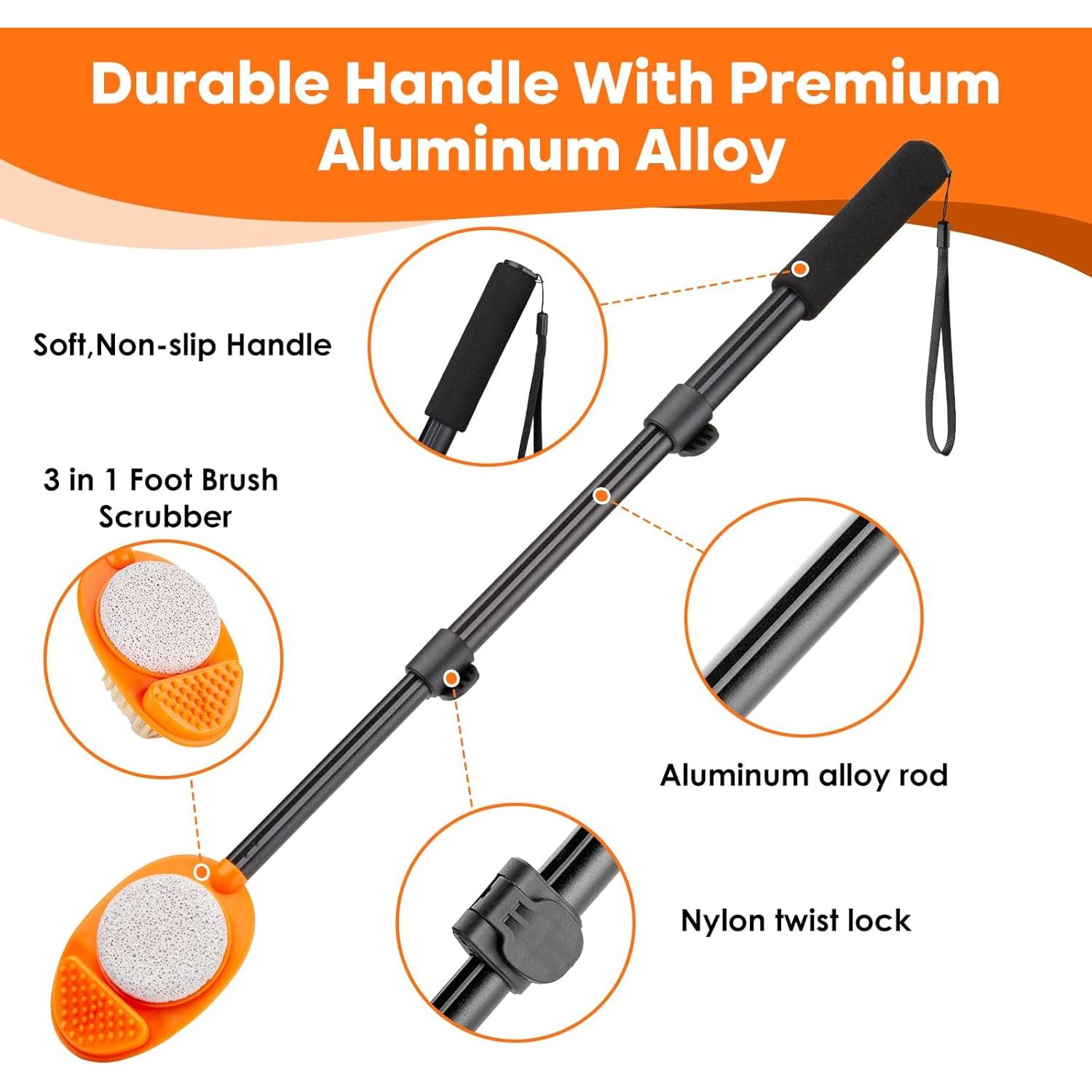 Exfoliador de Pies Ajustable Lige 38-71 cm con Piedra Pómez