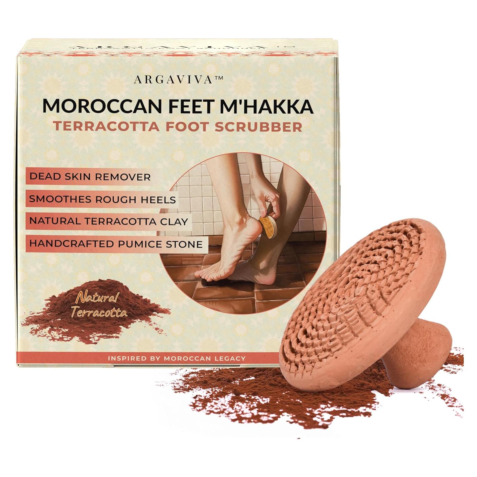 Piedra Pómez Natural Argaviva para Exfoliación de Pies 6.9cm