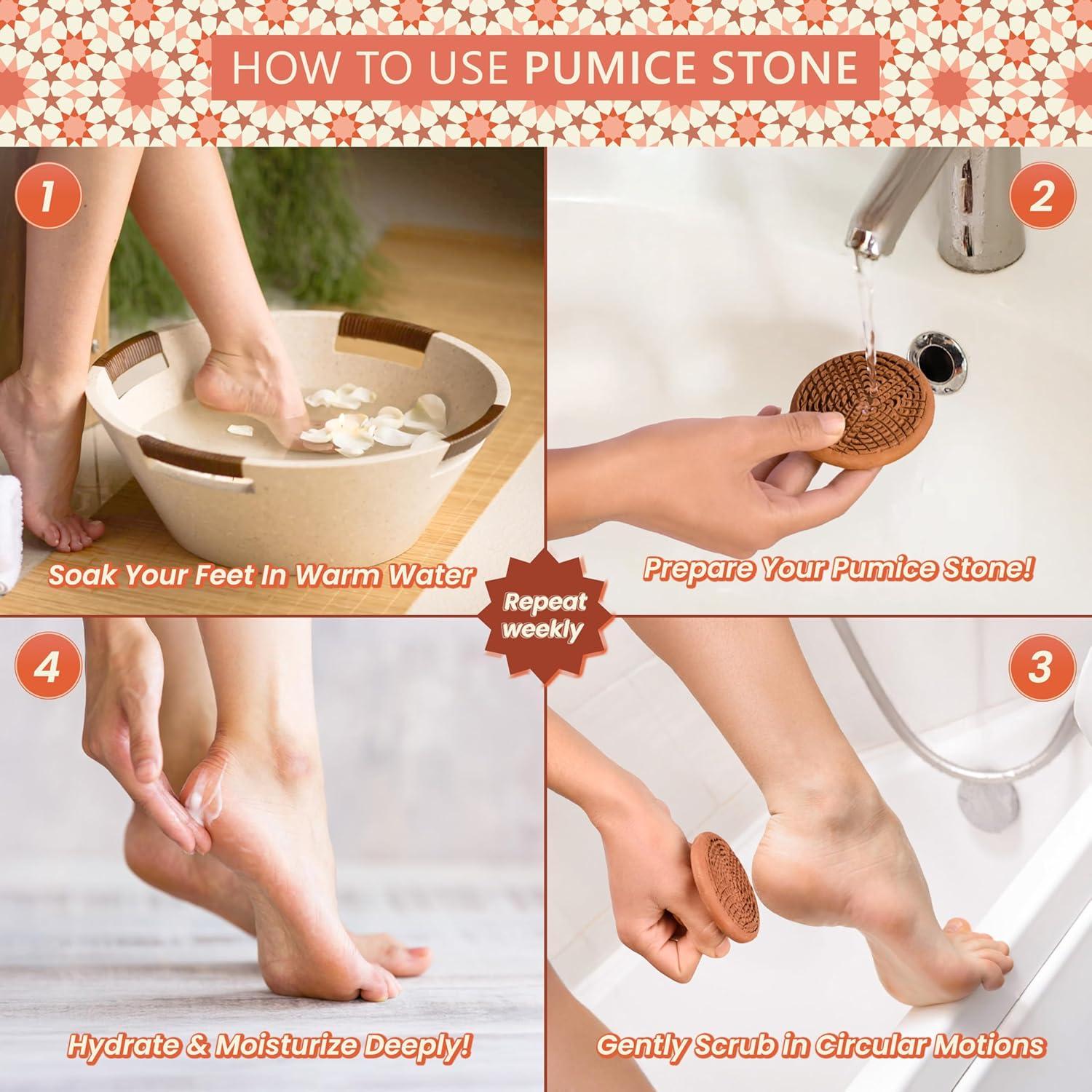 Piedra Pómez Natural Argaviva para Exfoliación de Pies 6.9cm