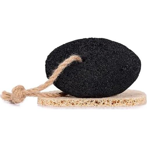 Piedra Pómez Negra RDRKR - Exfoliante Natural para Pies y Manos