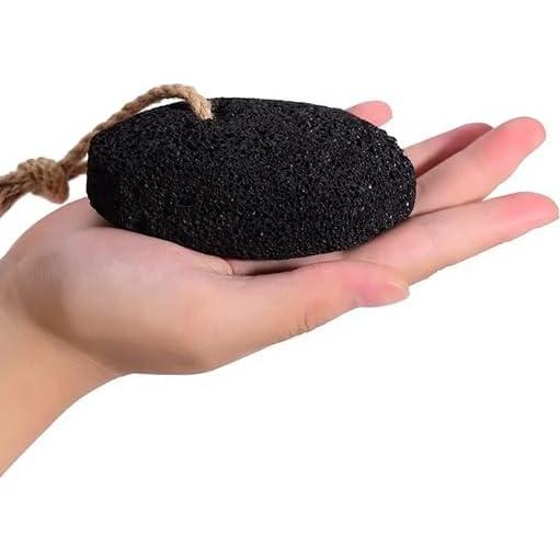Piedra Pómez Negra RDRKR - Exfoliante Natural para Pies y Manos