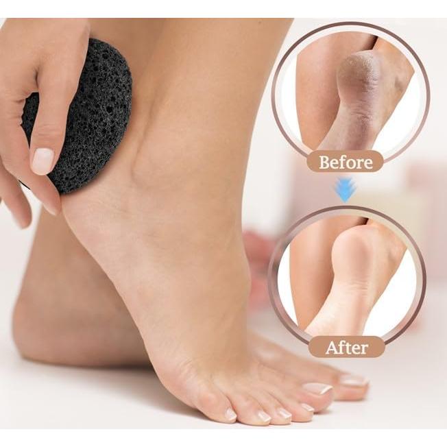 Piedra Pómez Negra RDRKR - Exfoliante Natural para Pies y Manos