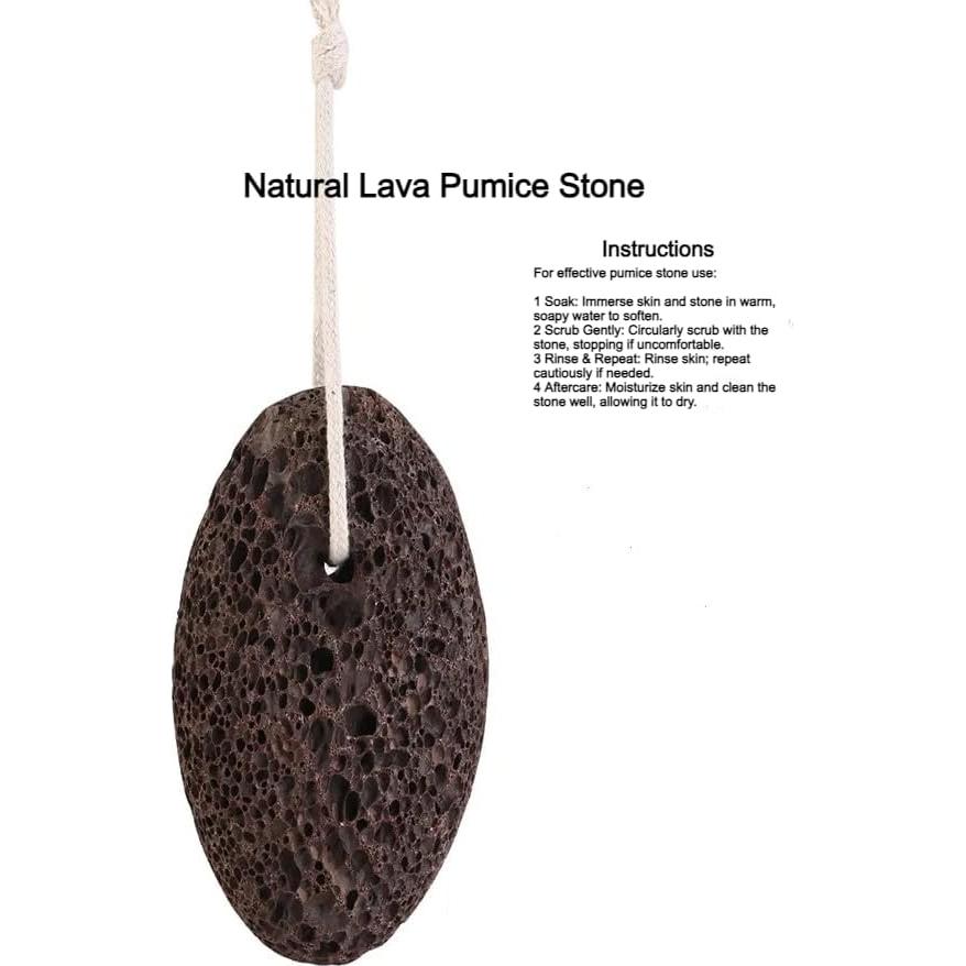 Piedra Pómez Negra RDRKR - Exfoliante Natural para Pies y Manos