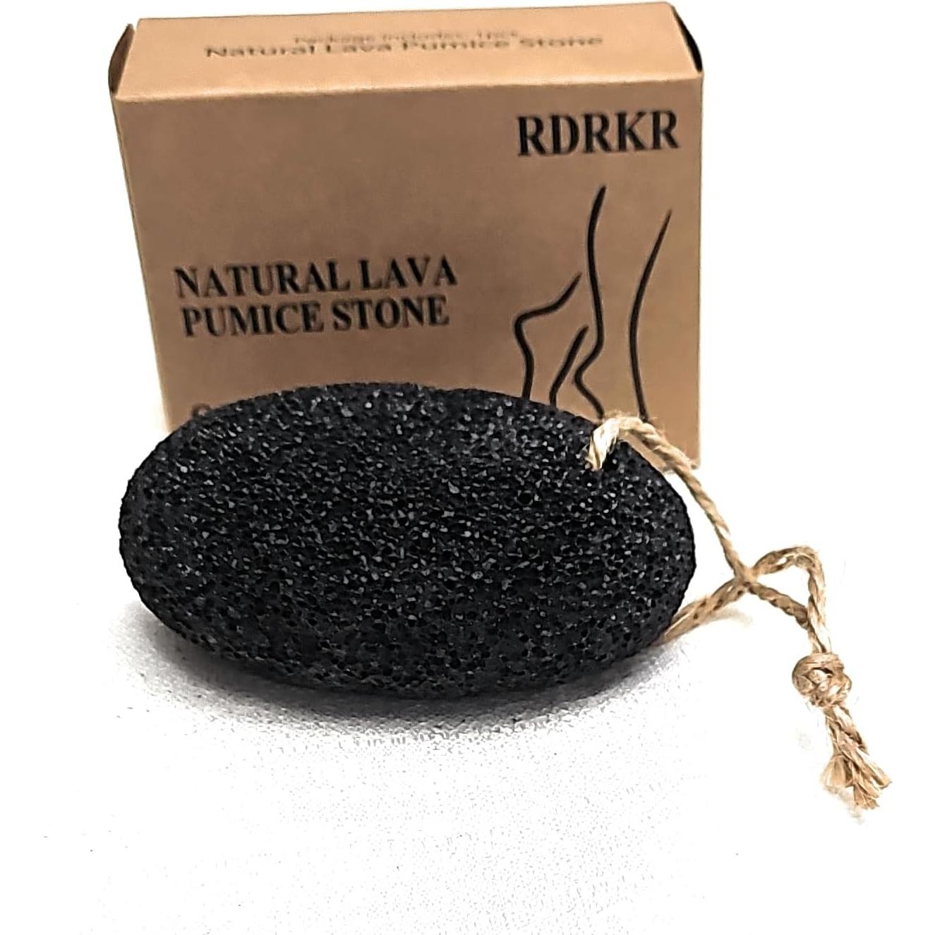 Piedra Pómez Negra RDRKR - Exfoliante Natural para Pies y Manos