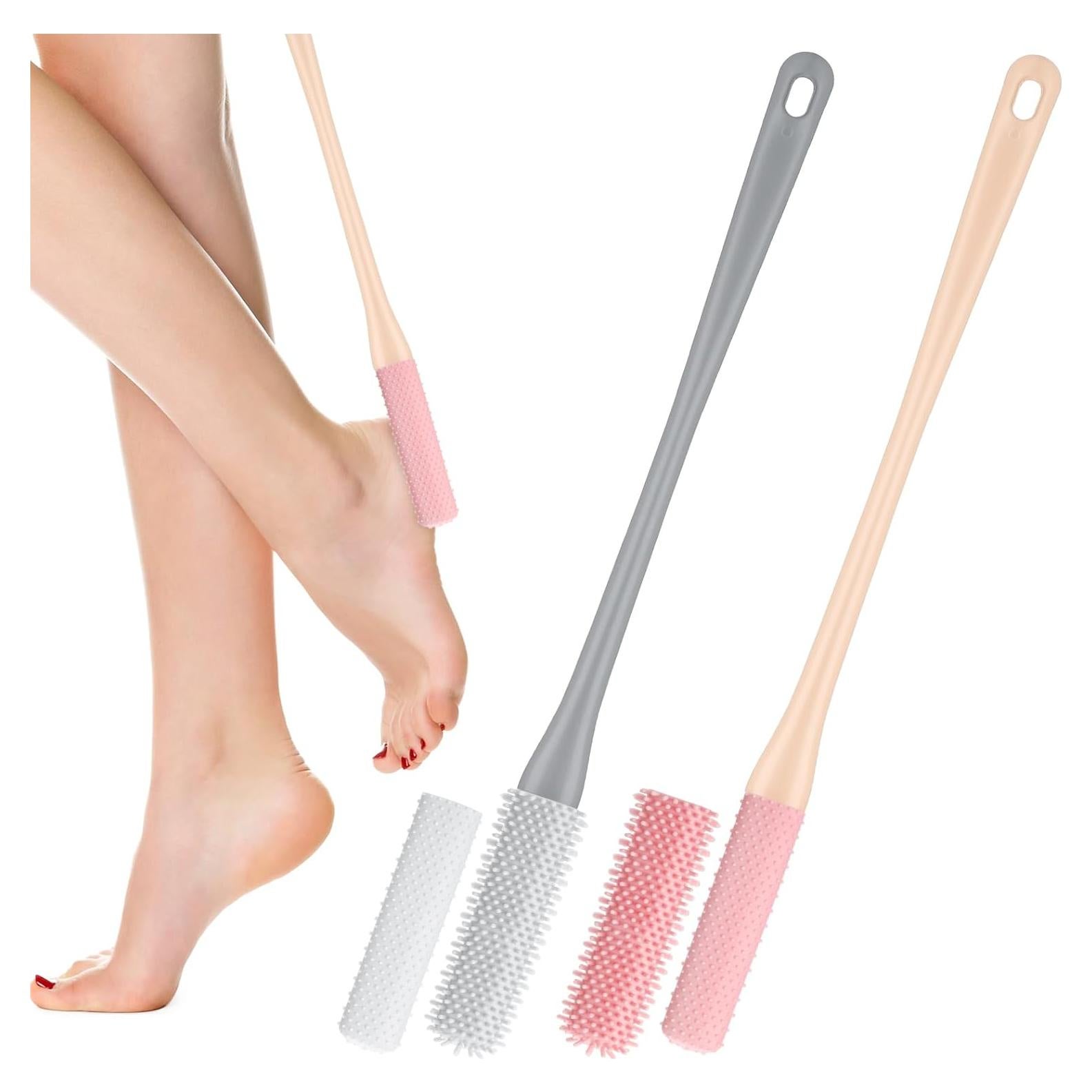 Juego de 2 cepillos para pies Fingertip WD con cabezales de silicona