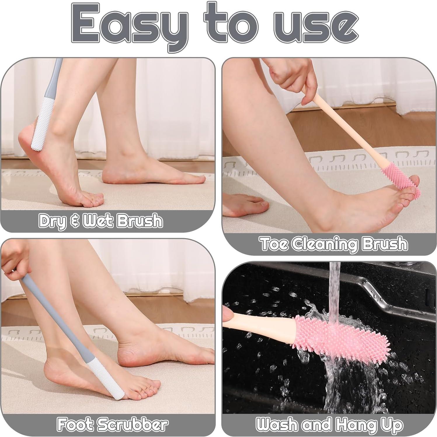 Juego de 2 cepillos para pies Fingertip WD con cabezales de silicona