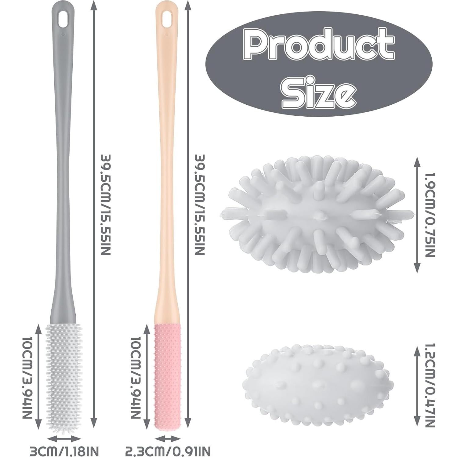 Juego de 2 cepillos para pies Fingertip WD con cabezales de silicona