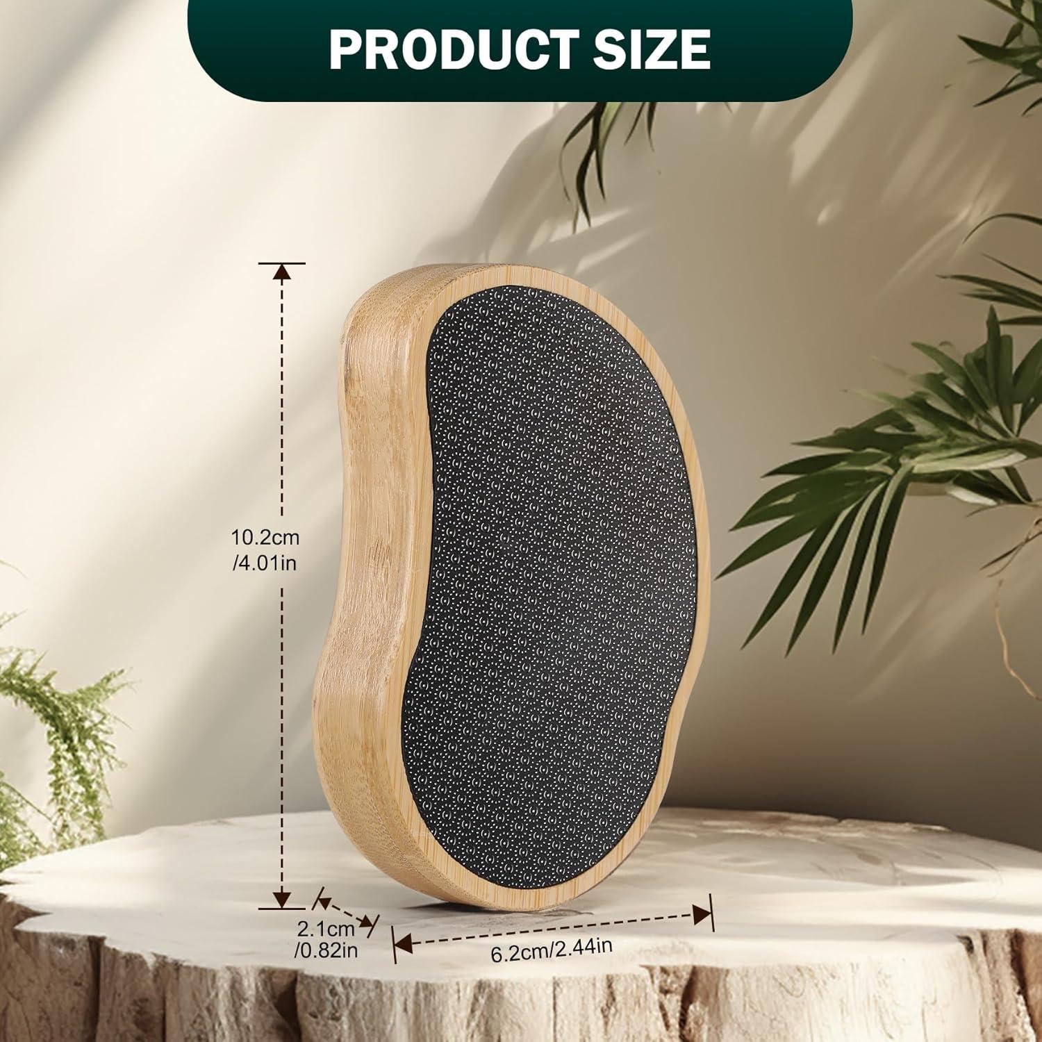 Lima de Pies FVION Nano Glass con Mango de Bambú - Exfoliador Amarillo