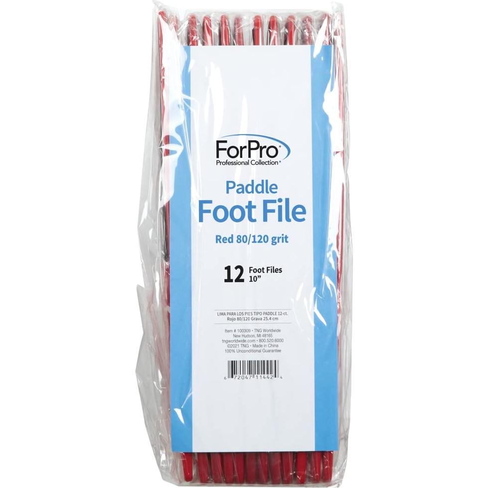 Lima de Pedicura Paddle ForPro 80/120 Grano Doble Cara - Paquete de 12