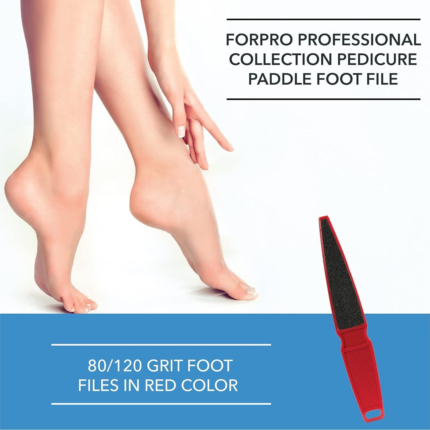 Lima de Pedicura Paddle ForPro 80/120 Grano Doble Cara - Paquete de 12